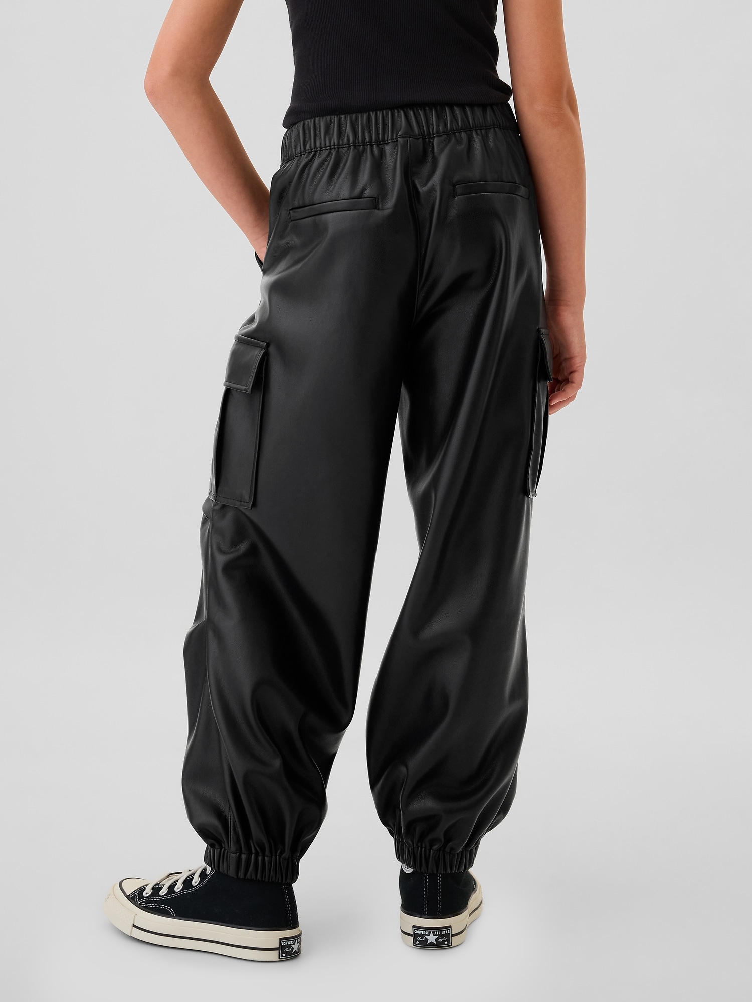 GAP Children&#039;s leatherette cargo pants - Girls