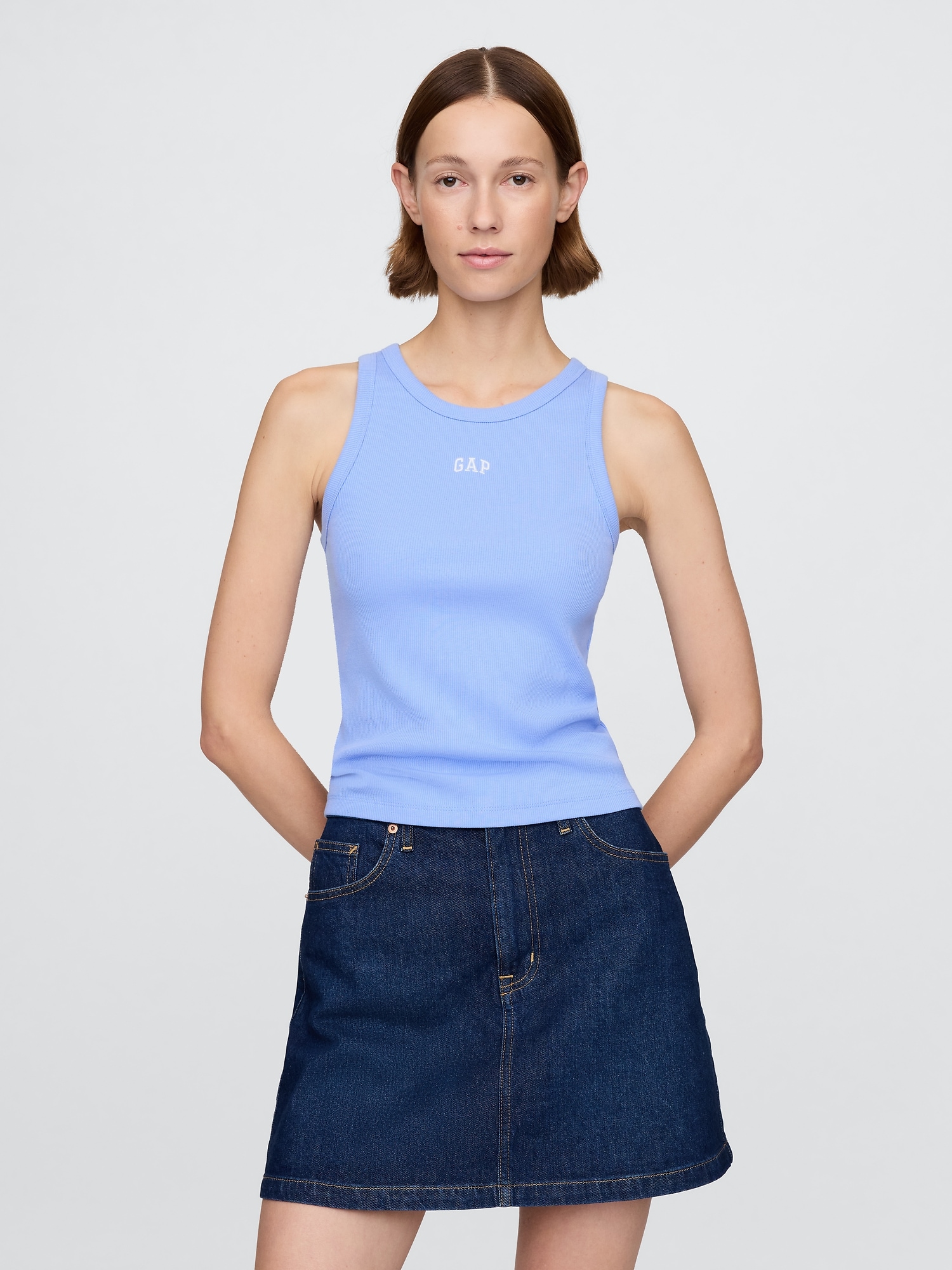 GAP Ribbed top with logo - Womens