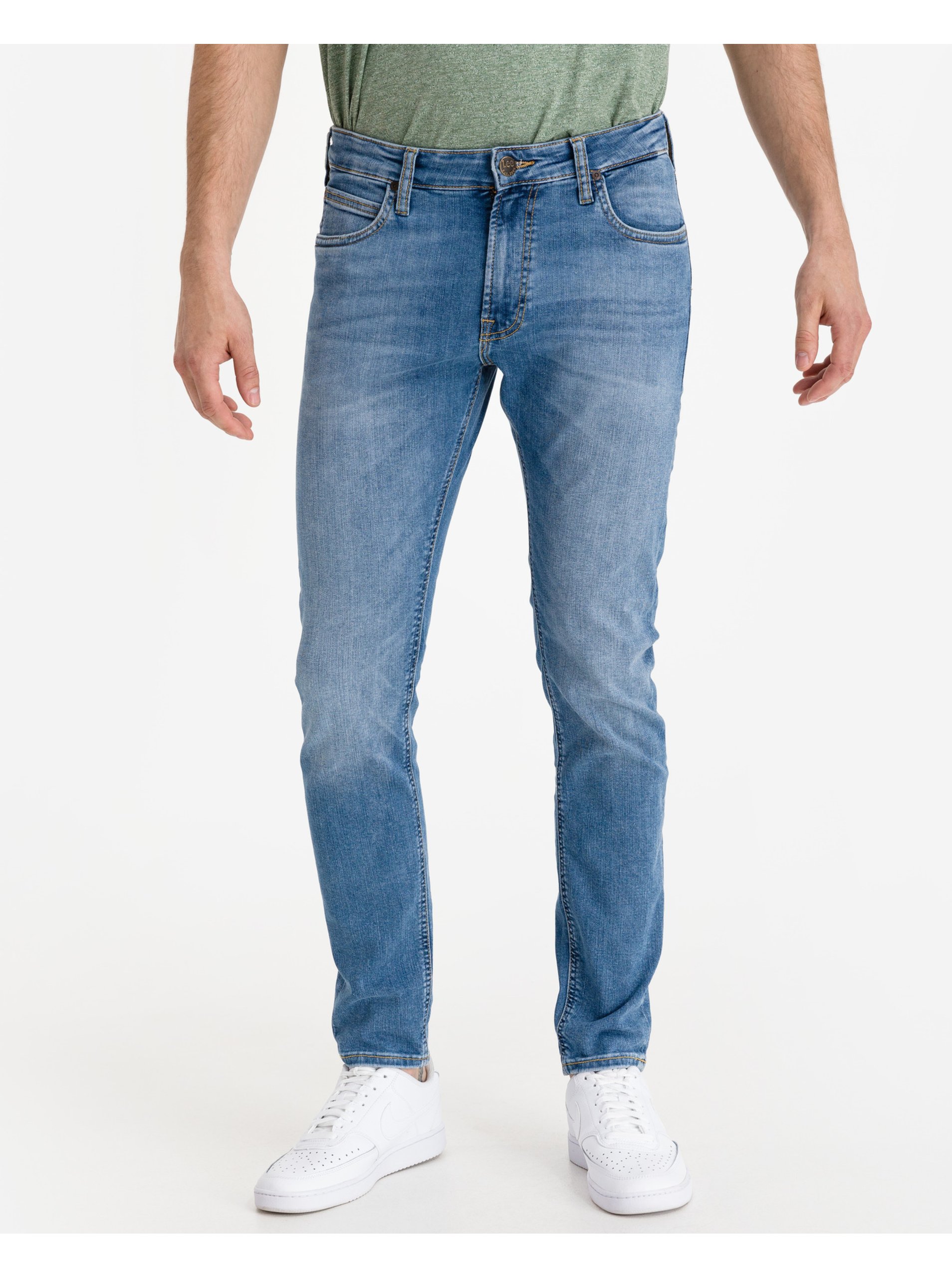 Modré pánské skinny fit džíny Lee - Pánské