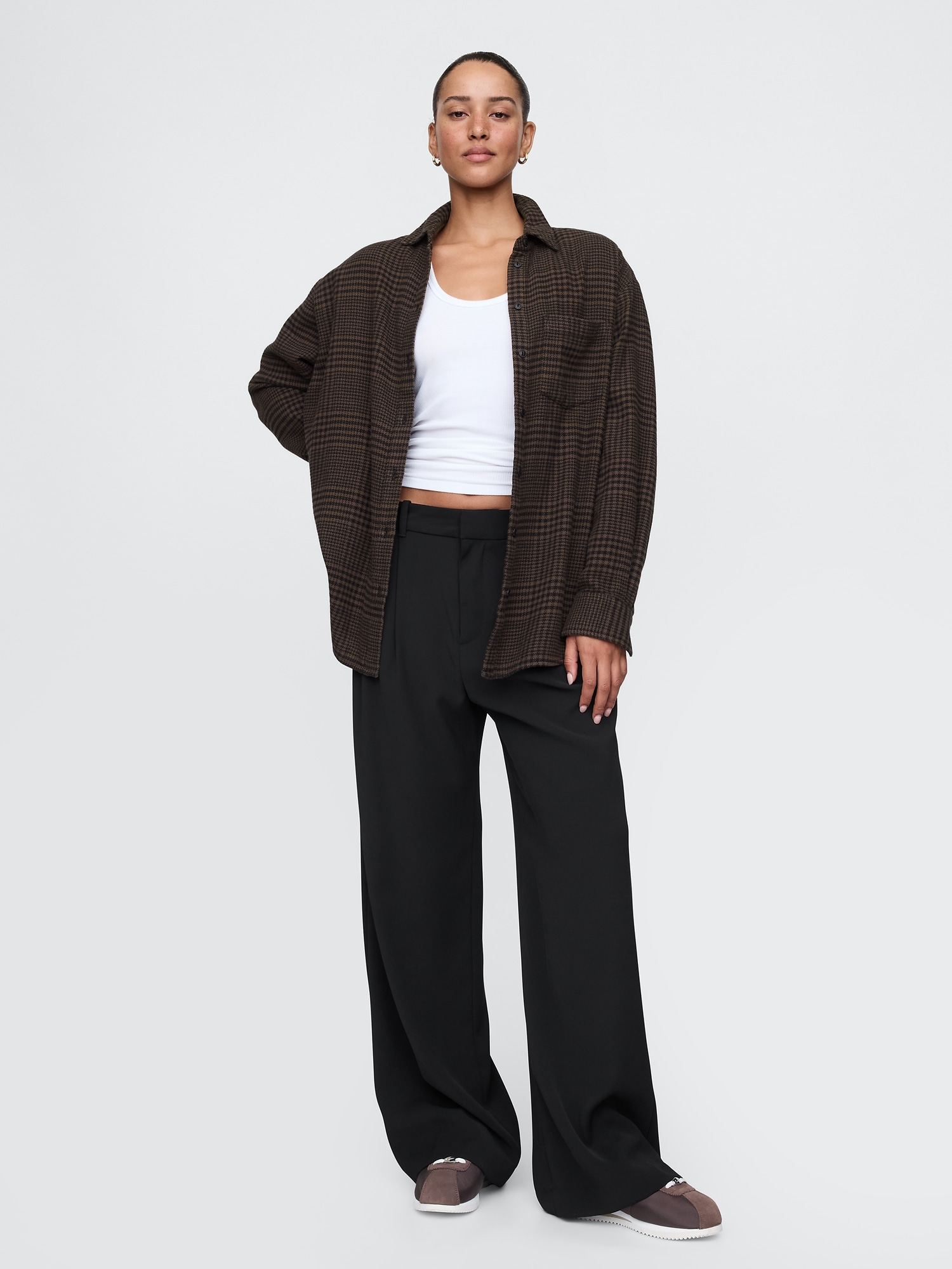 GAP Oversize flannel shirt Big Shirt - Women's