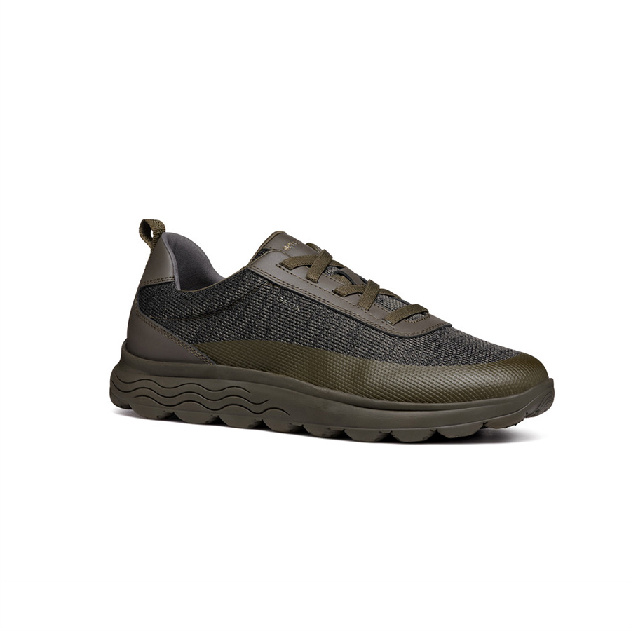 Khaki Men's Geox Spherica Sneakers - Mens