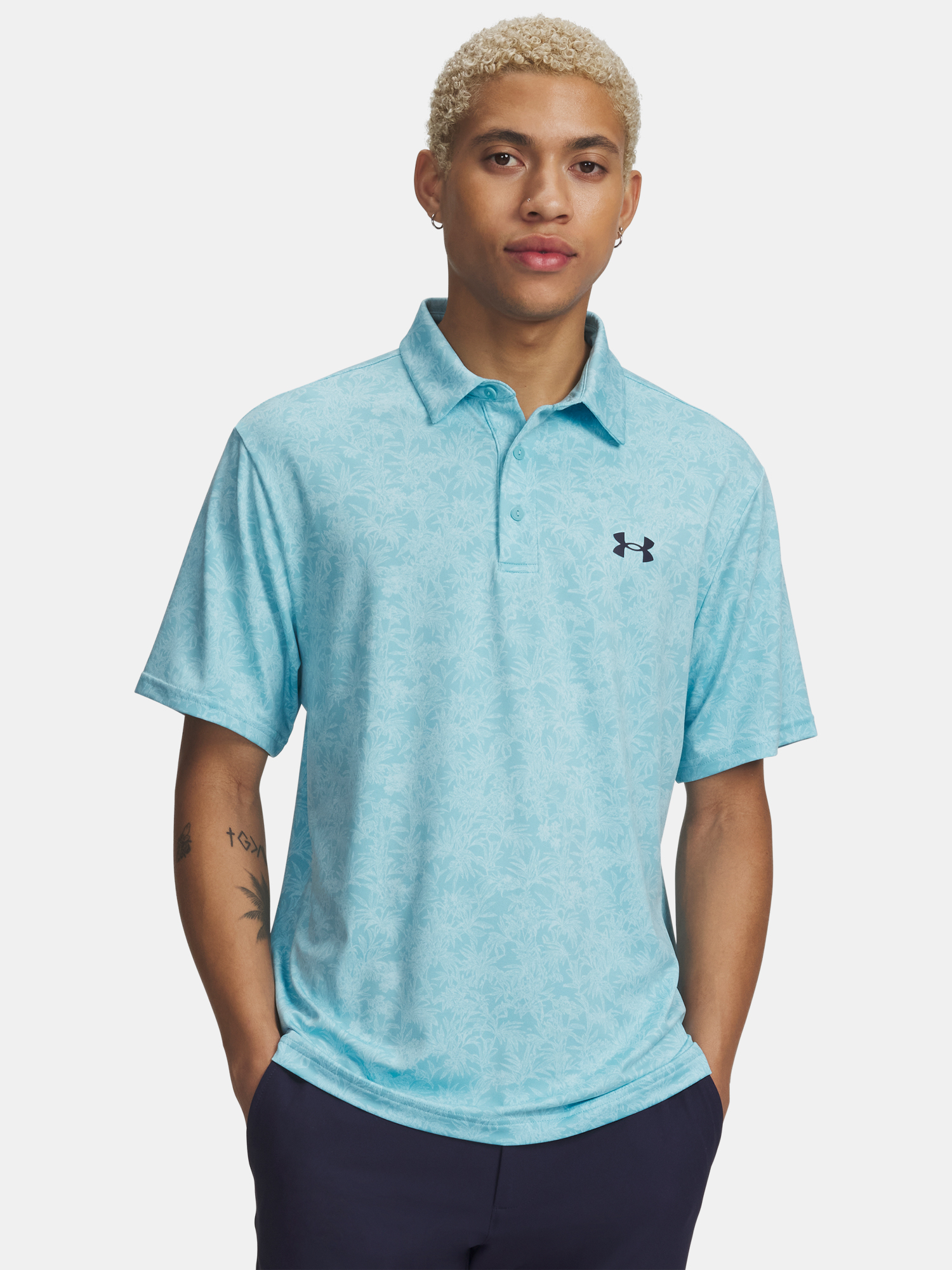 Men's T-shirt Under Armour UA Playoff 3.0 Printed Polo-BLU - Men's