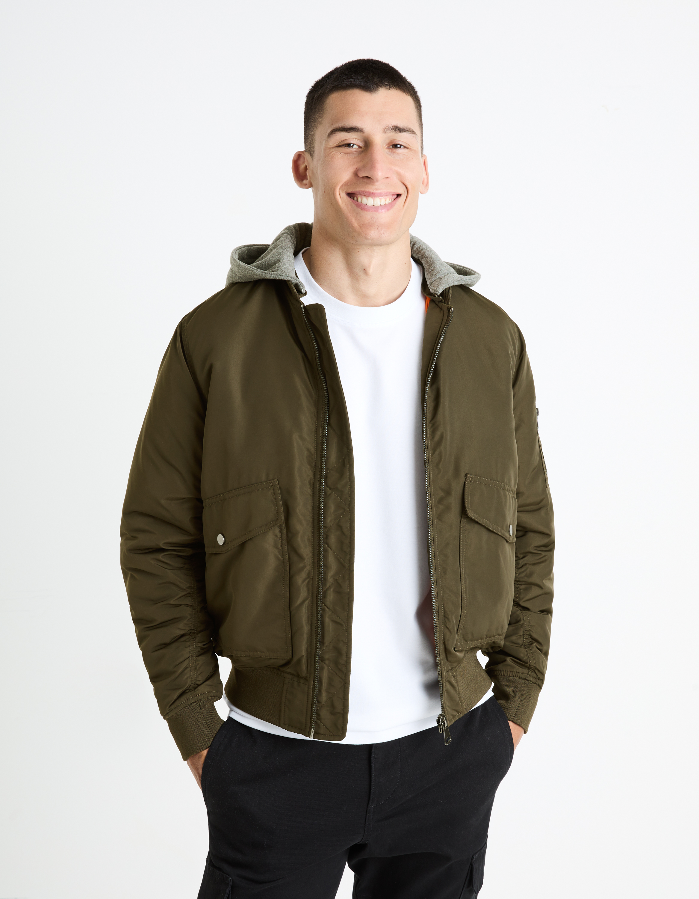 Celio Bunda bomber s kapucí Fujameshoo - Pánské