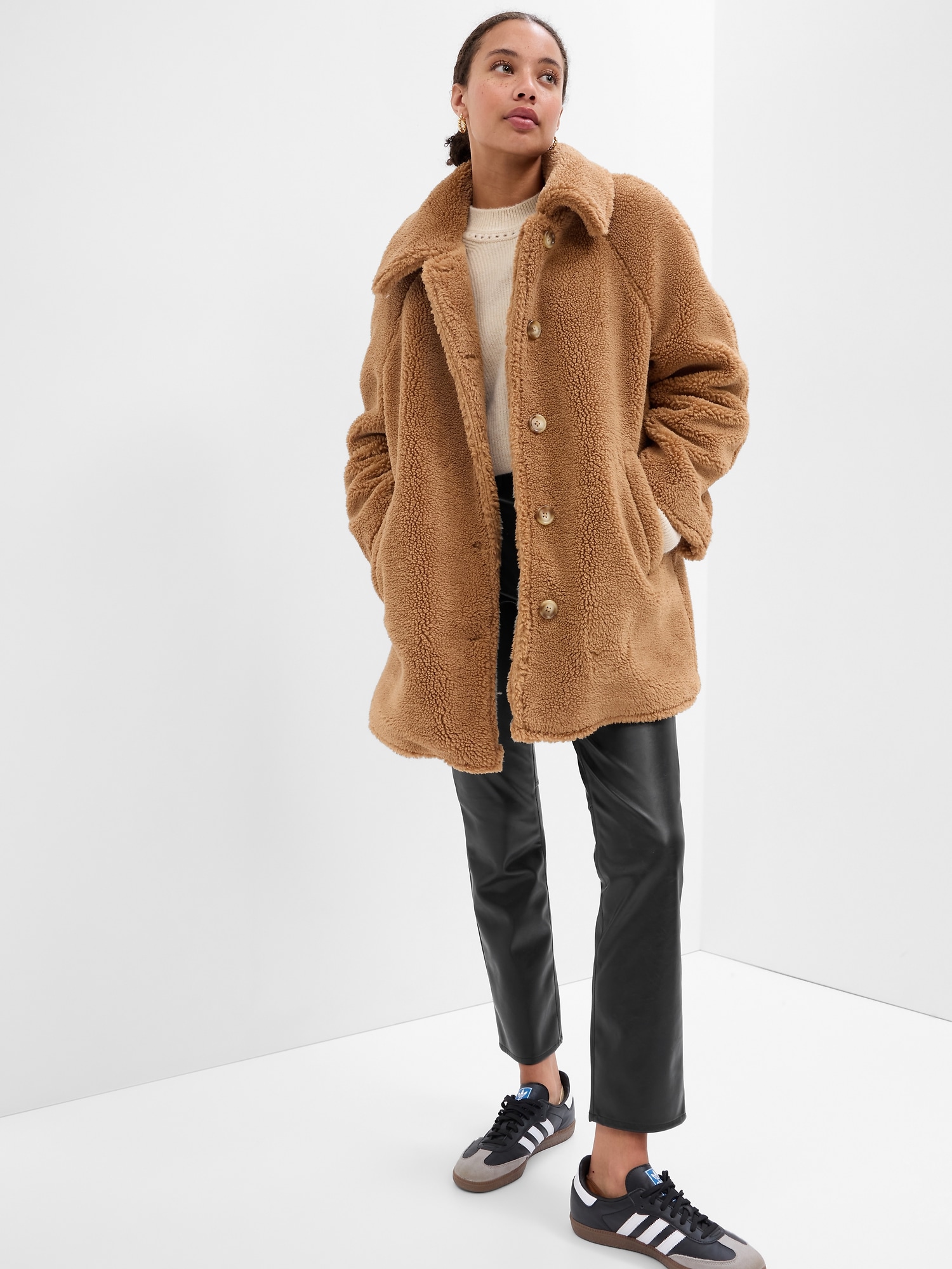 GAP Oversize sherpa kabát - Dámské