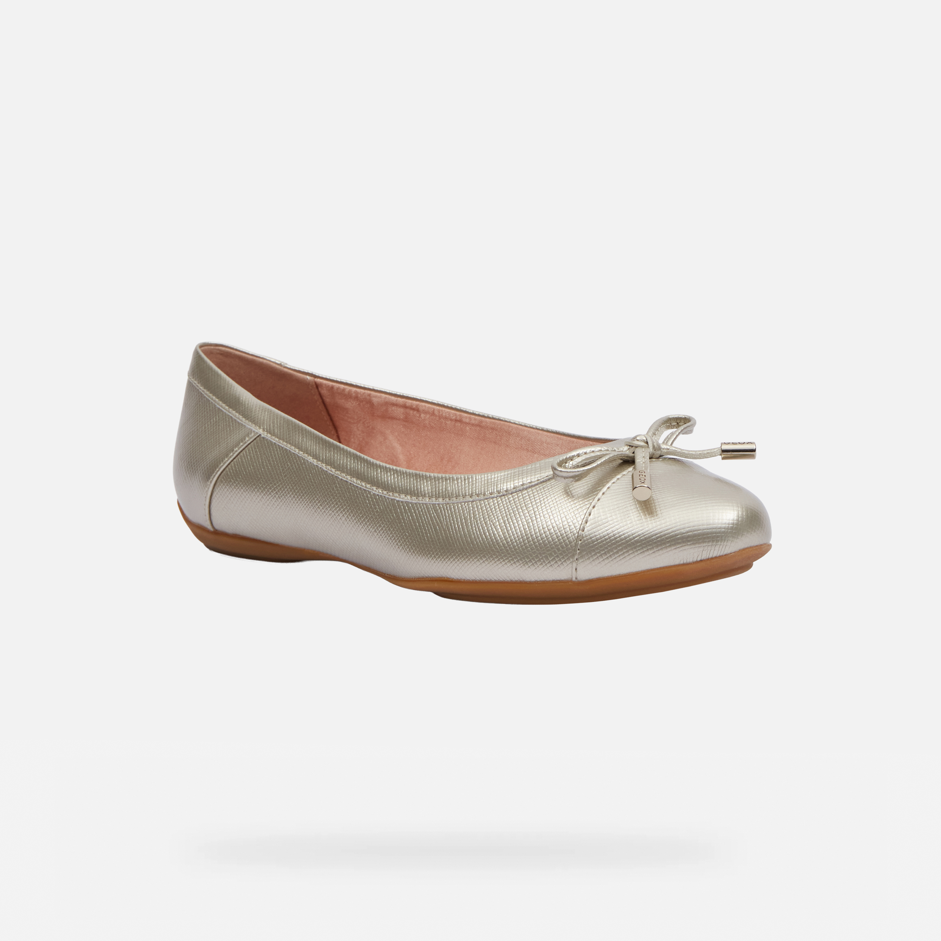 Gold women's ballet flats Geox Charlene - Women's