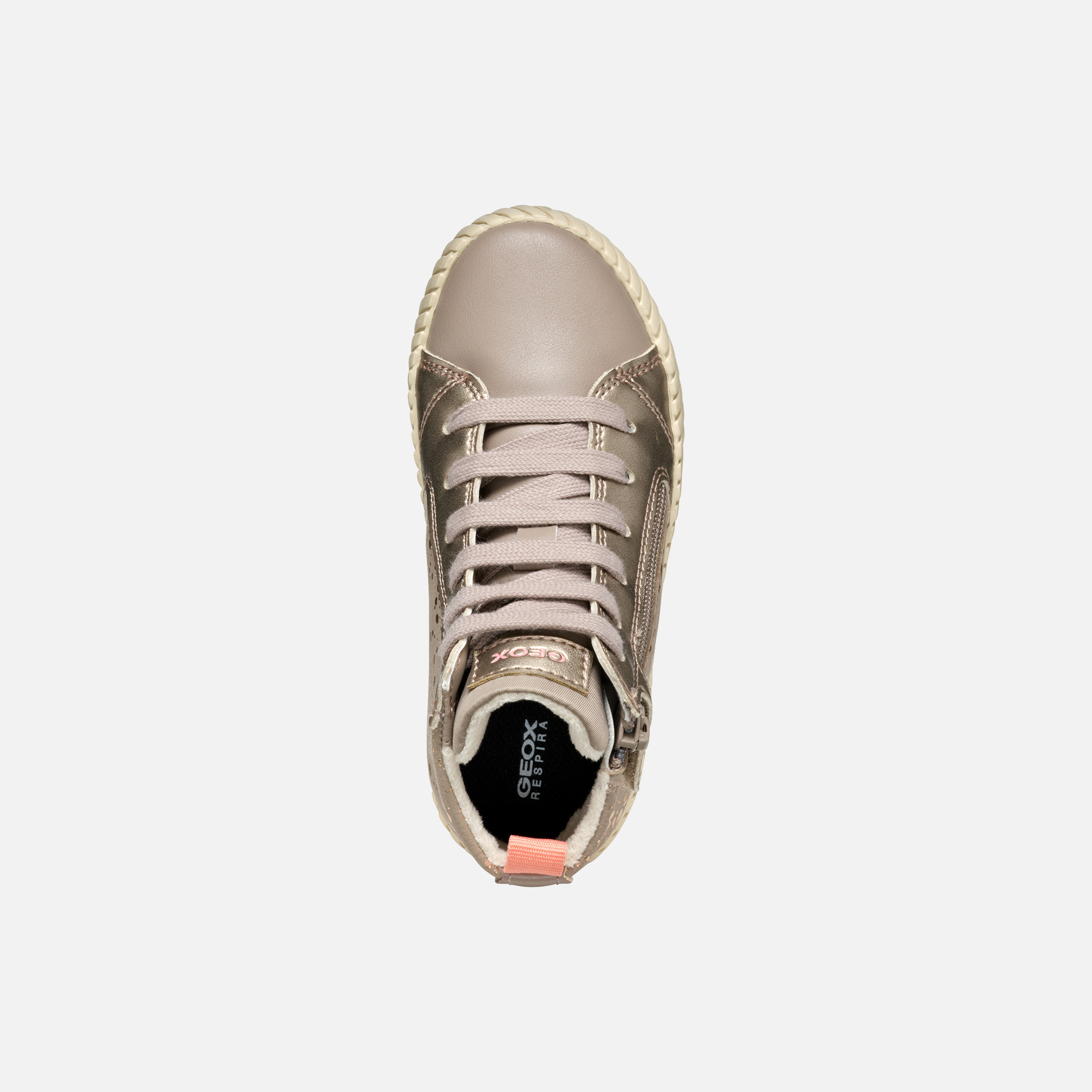 Beige Geox Mirroless Girls' Sneakers - Girls