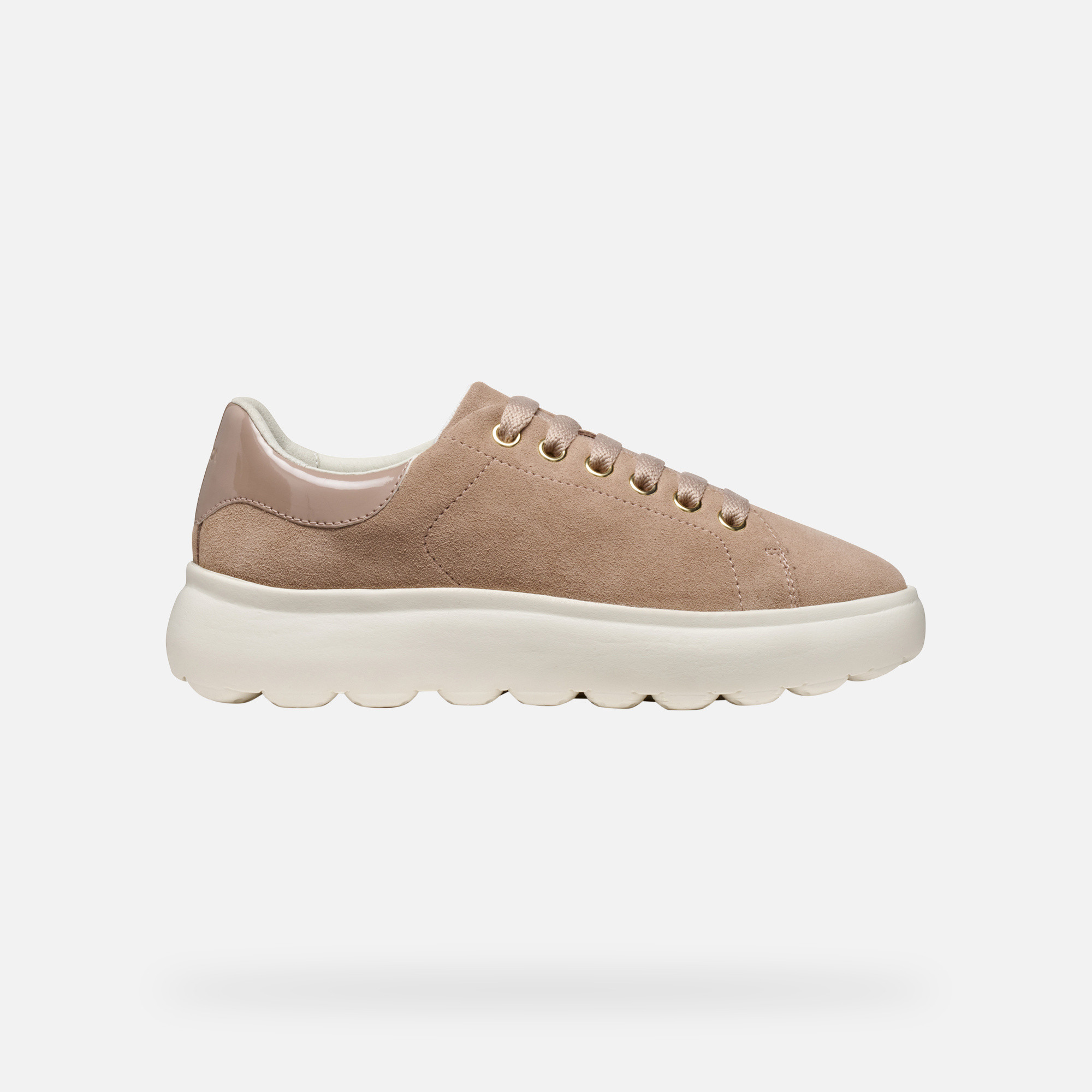 Beige women's sneakers Geox Spherica EC4.1 - Women's