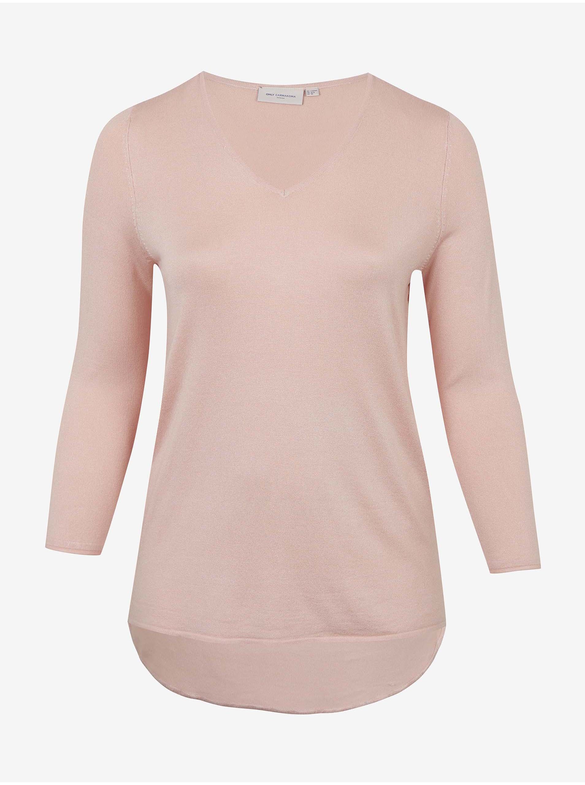 Light Pink Light Sweater ONLY CARMAKOMA Marrys - Women - krémová