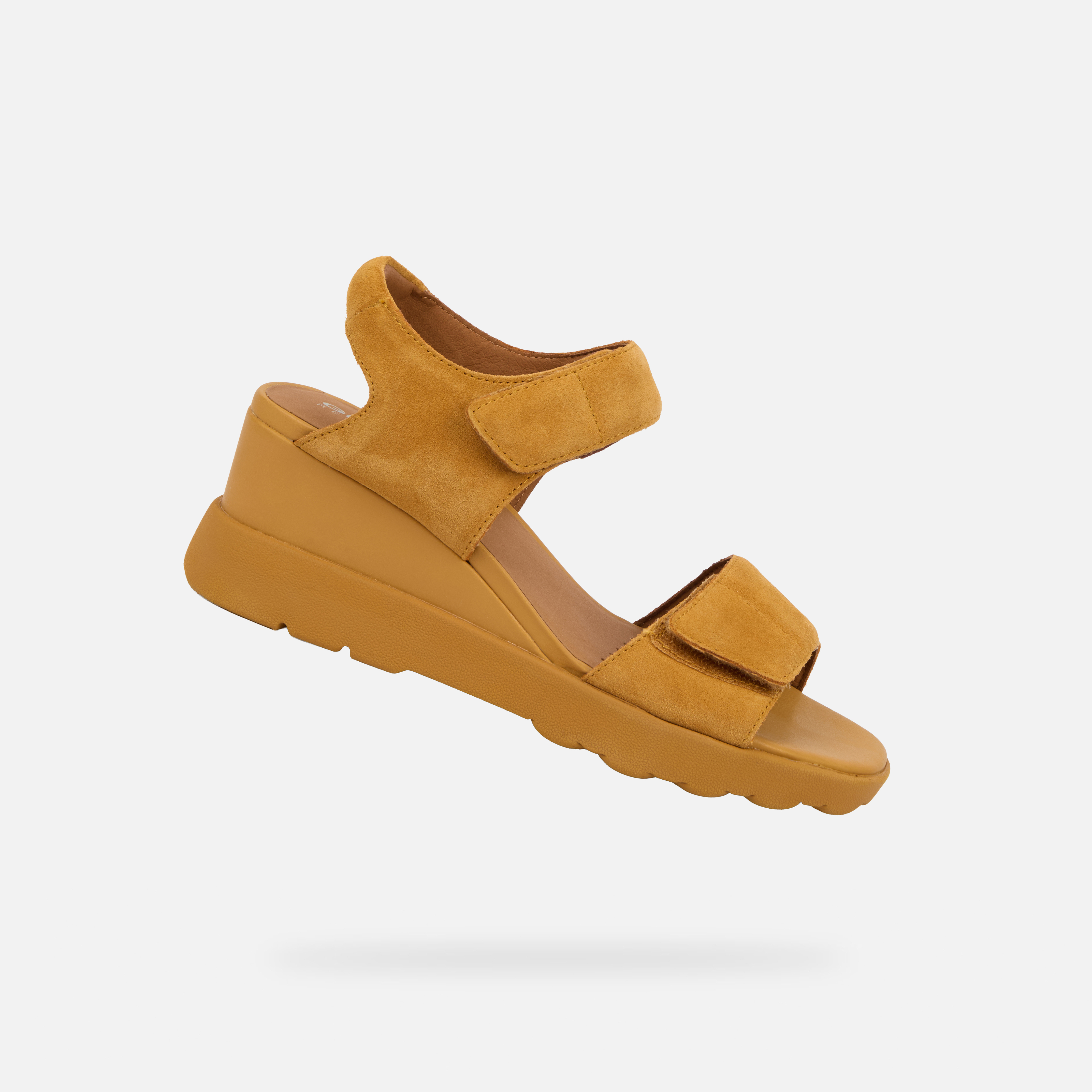 Sandale galbene cu platformă pentru femei Geox Spherica EC6