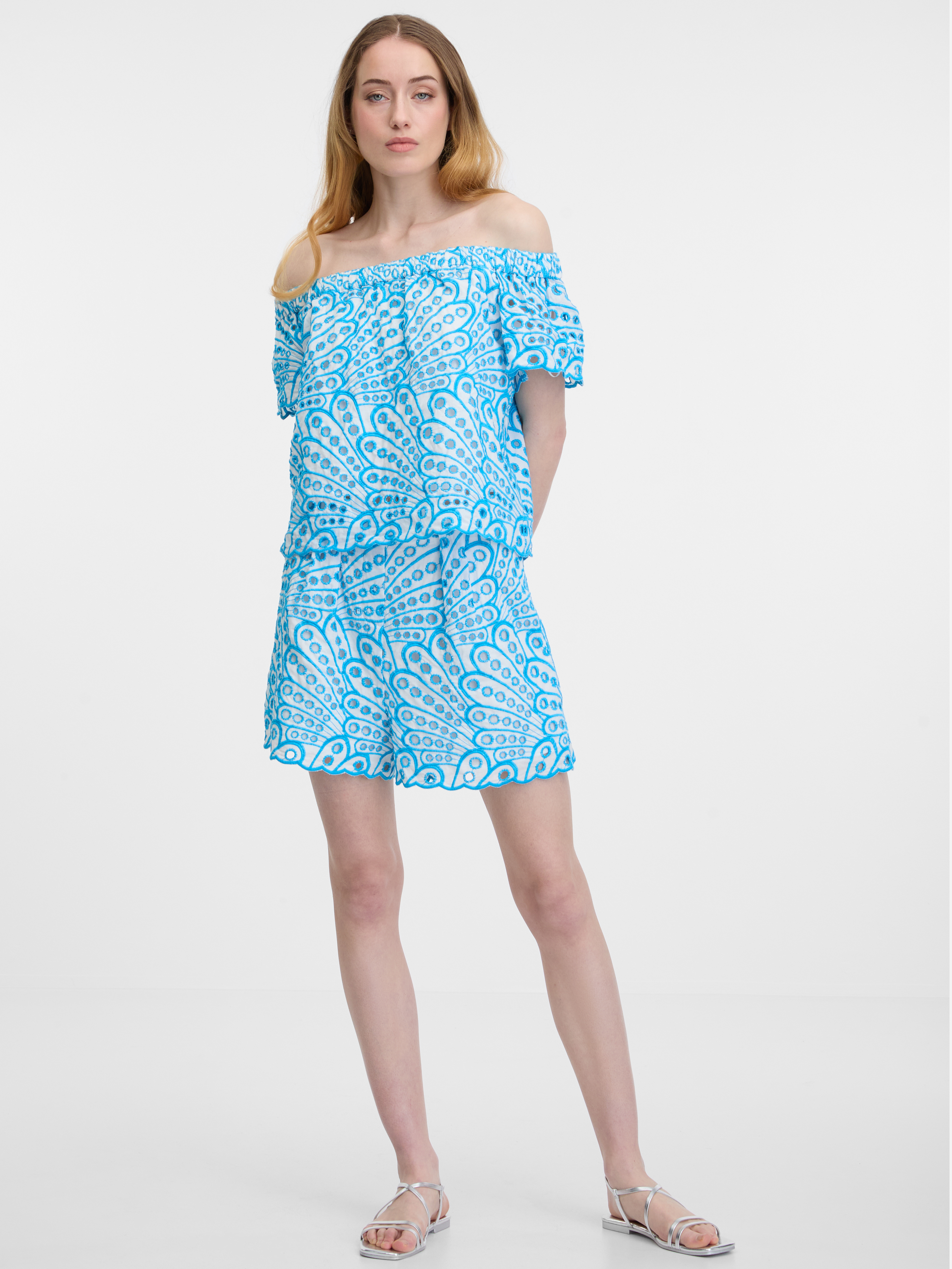 Orsay Blue women's patterned shorts - Women's