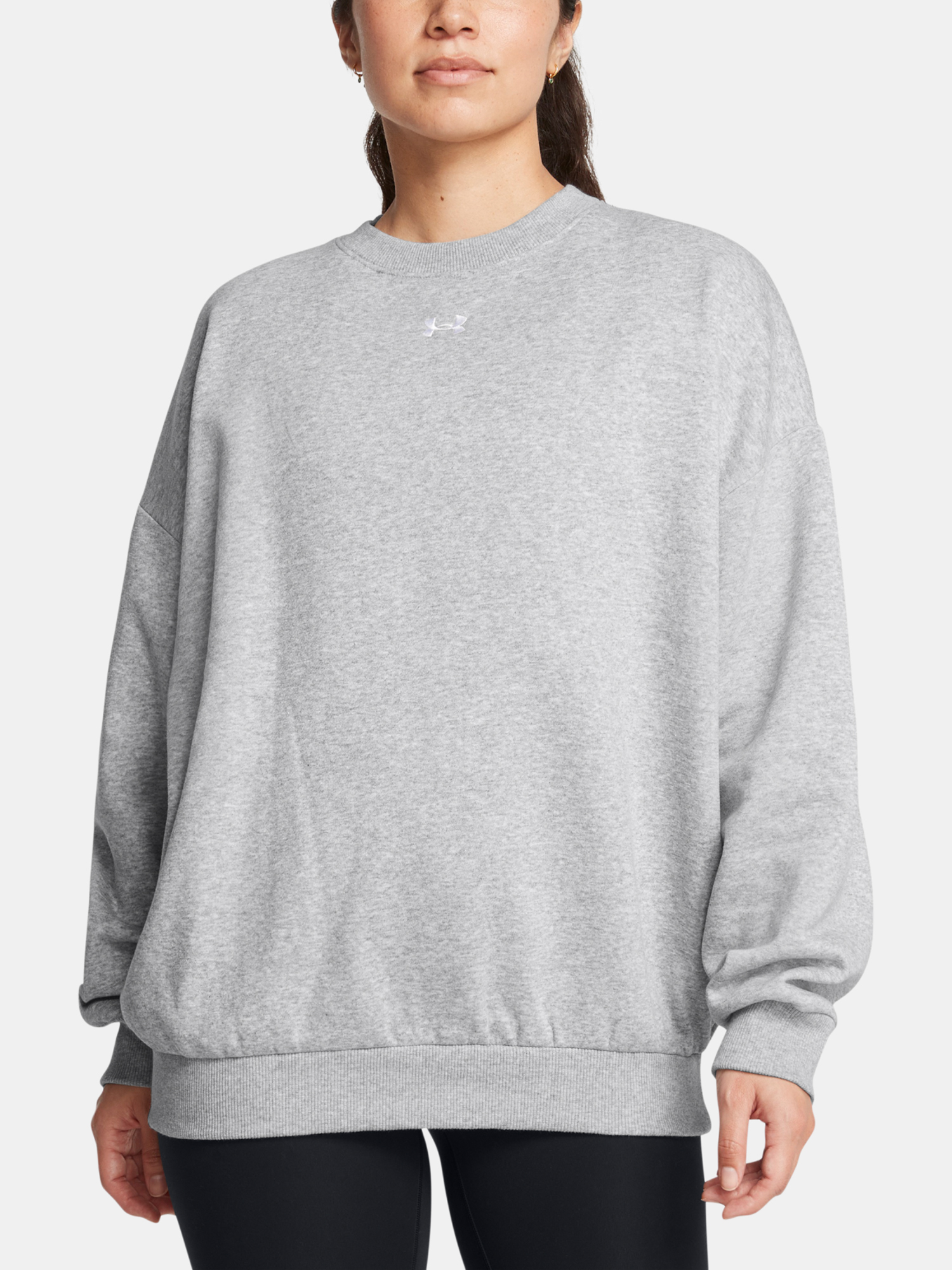 Women's Sweatshirt Under Armour Rival Fleece OS Crew-GRY - Women's