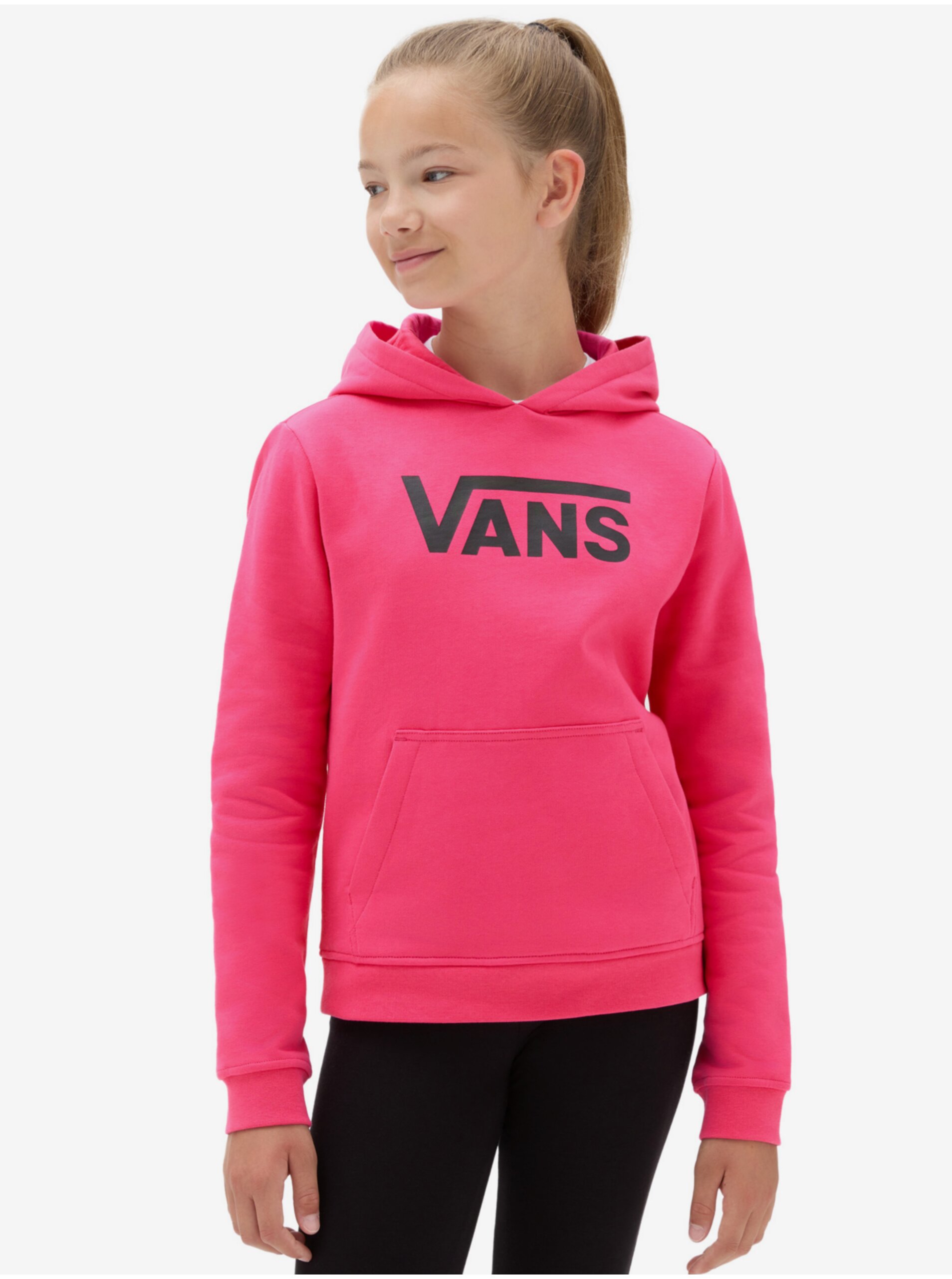 Dark Pink Girly Hoodie VANS Flying - Girls