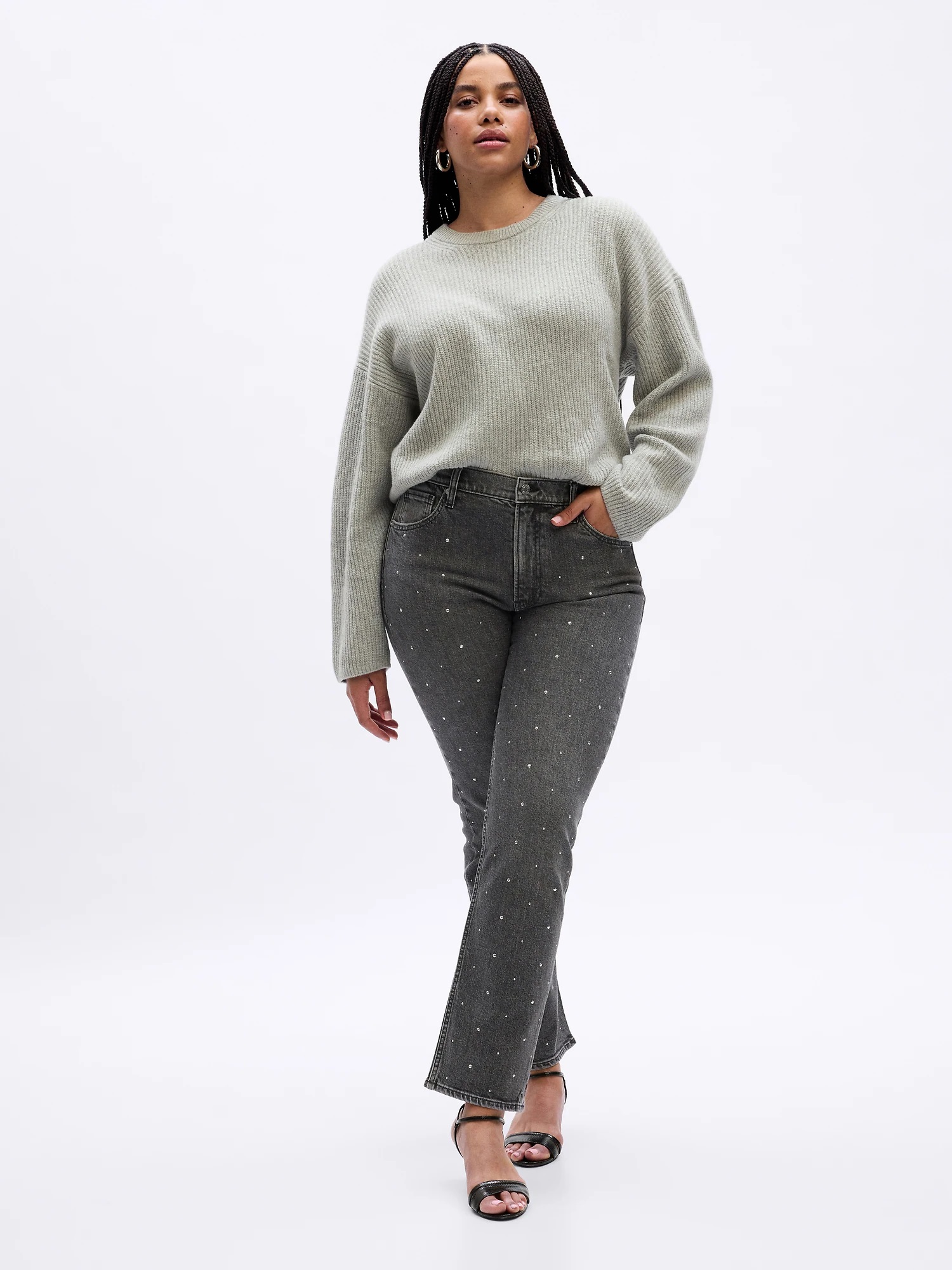 Straight fit pentru femei GAP - gri
