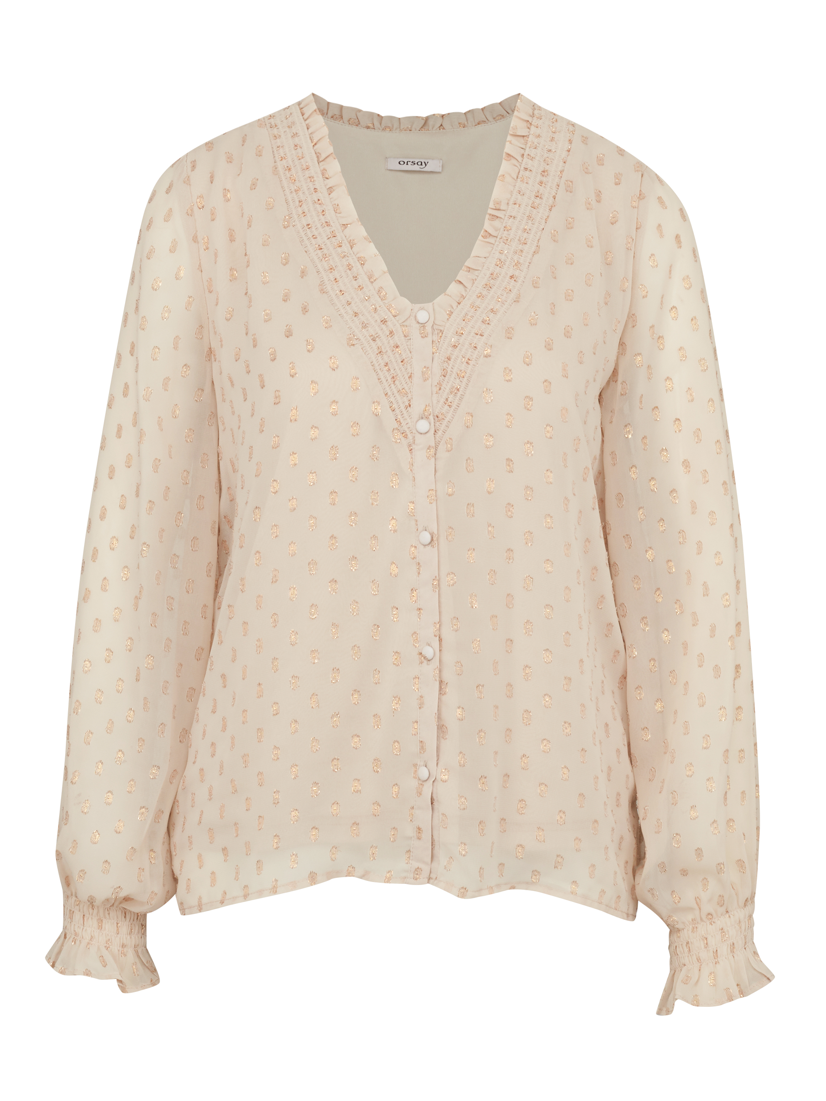 Beige women's blouse with long sleeves ORSAY - Ladies
