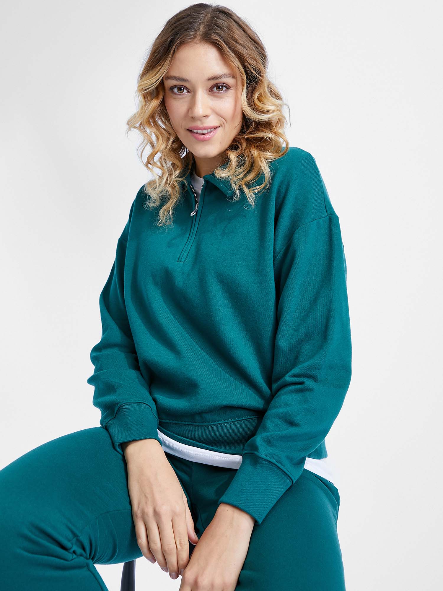 GAP Sweatshirt With Collar And Zipper - Women