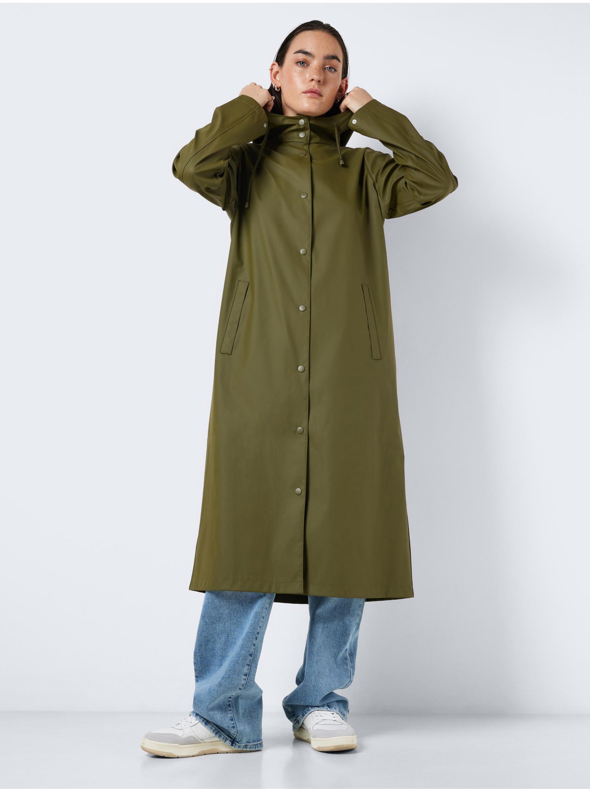Khaki Womens Waterproof Coat Noisy May Sky - Women