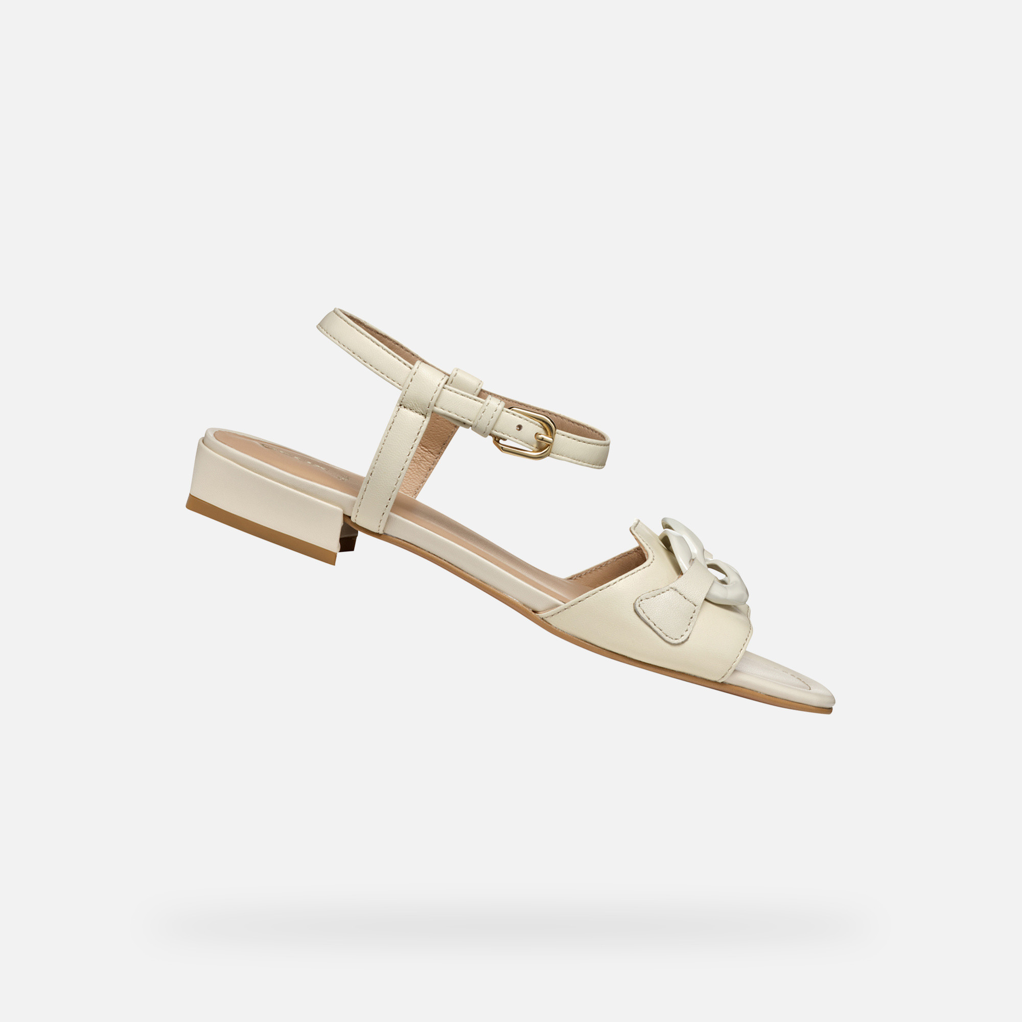 Dámske krémové sandále Geox