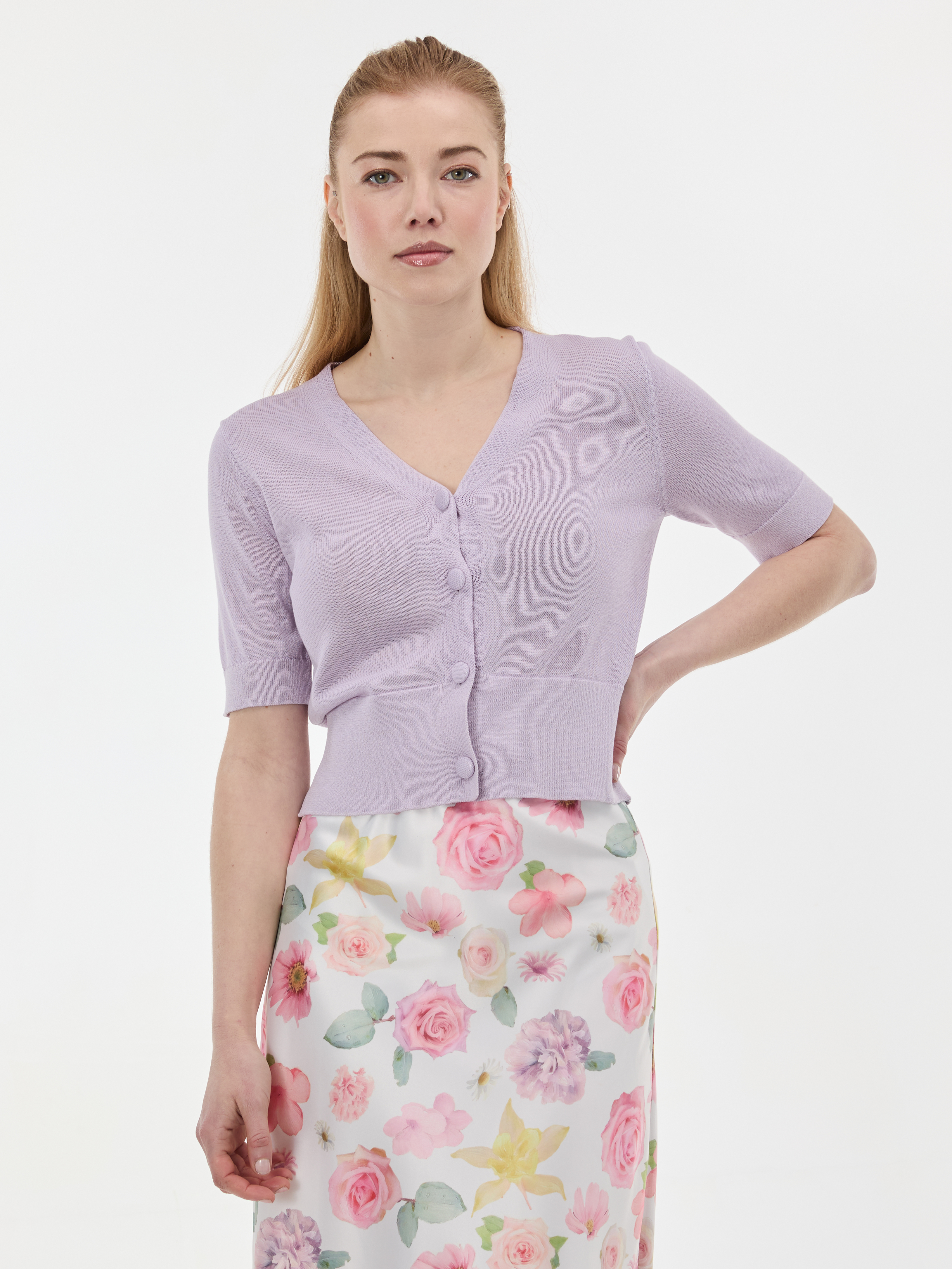 Светло лилав дамски кардиган ORSAY