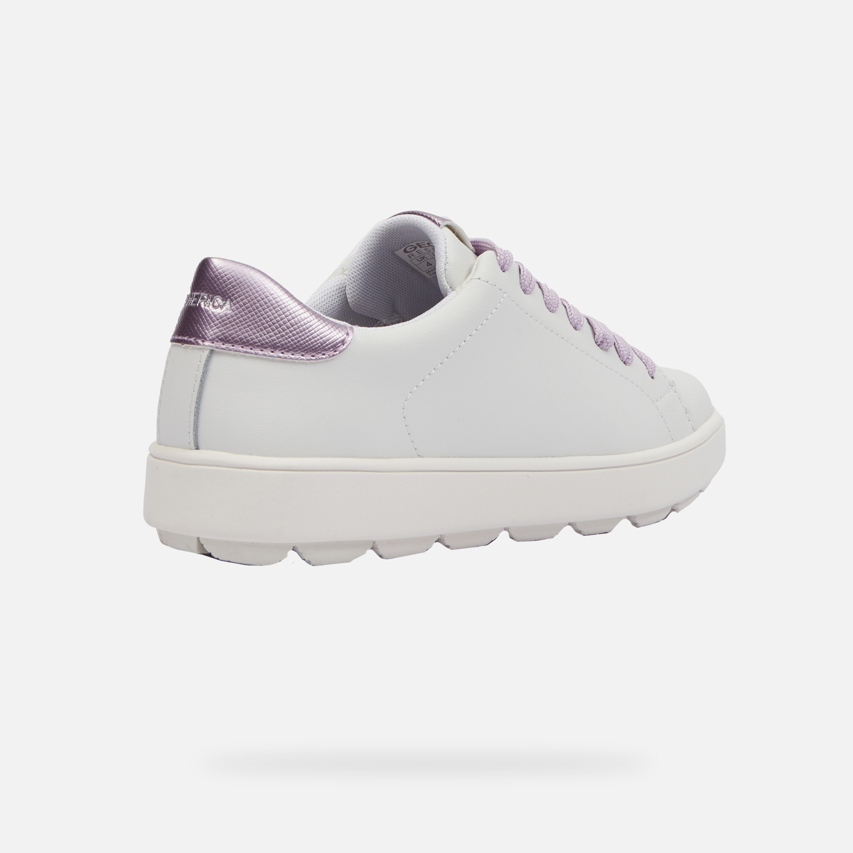 White women's sneakers Geox Spherica ECUB-1 - Women's