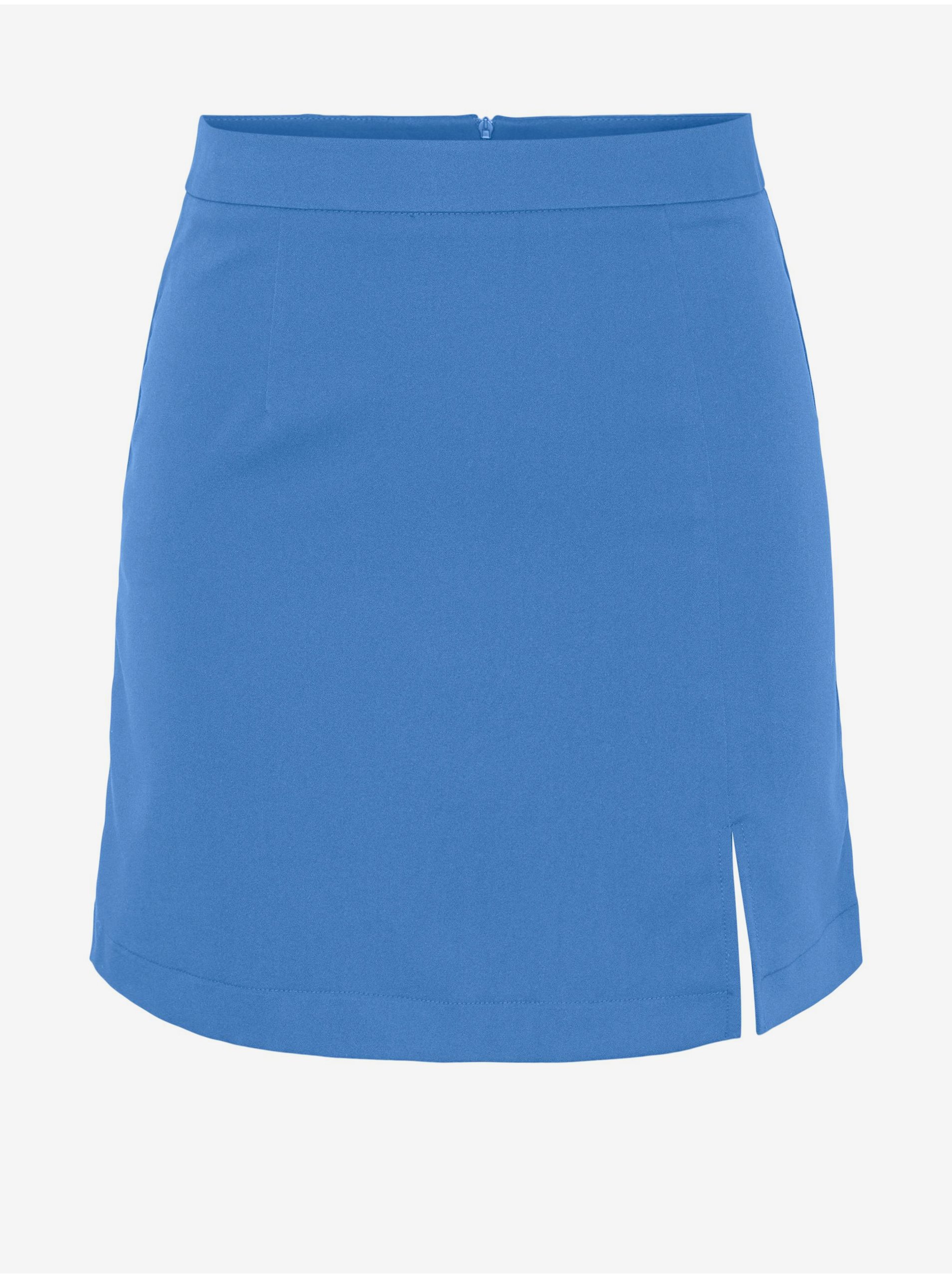Blue Women's Mini Skirt with Slit Pieces Thelma - Women's