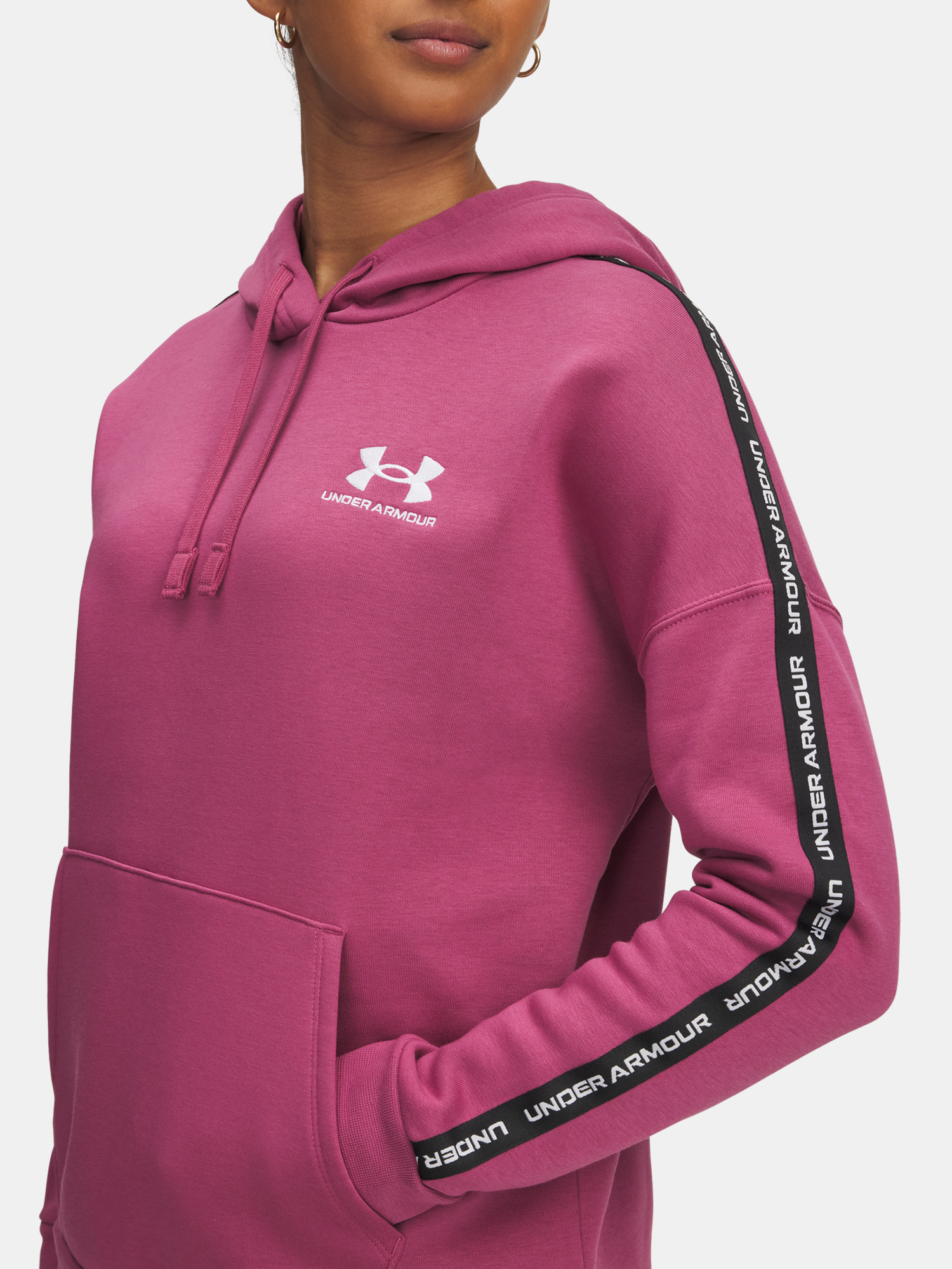 Under Armour Icon Fleece Taped Women's Sweatshirt Hdy-RED - Women's