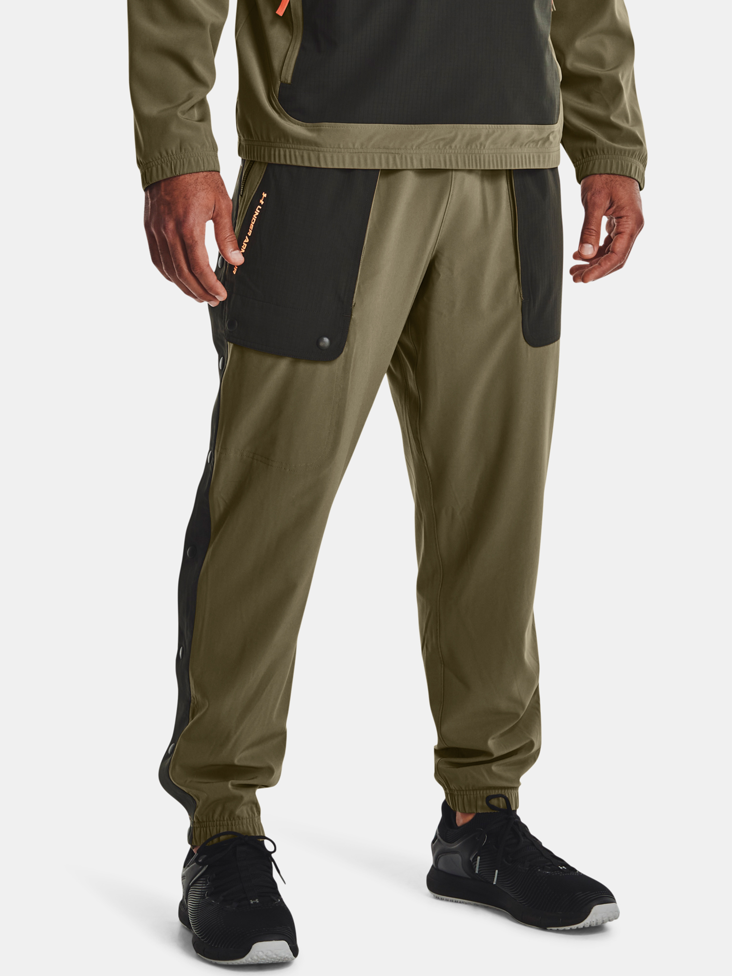 Under Armour Sweatpants UA RUSH WOVEN TEAR AWAY PANT-GRN - Mens