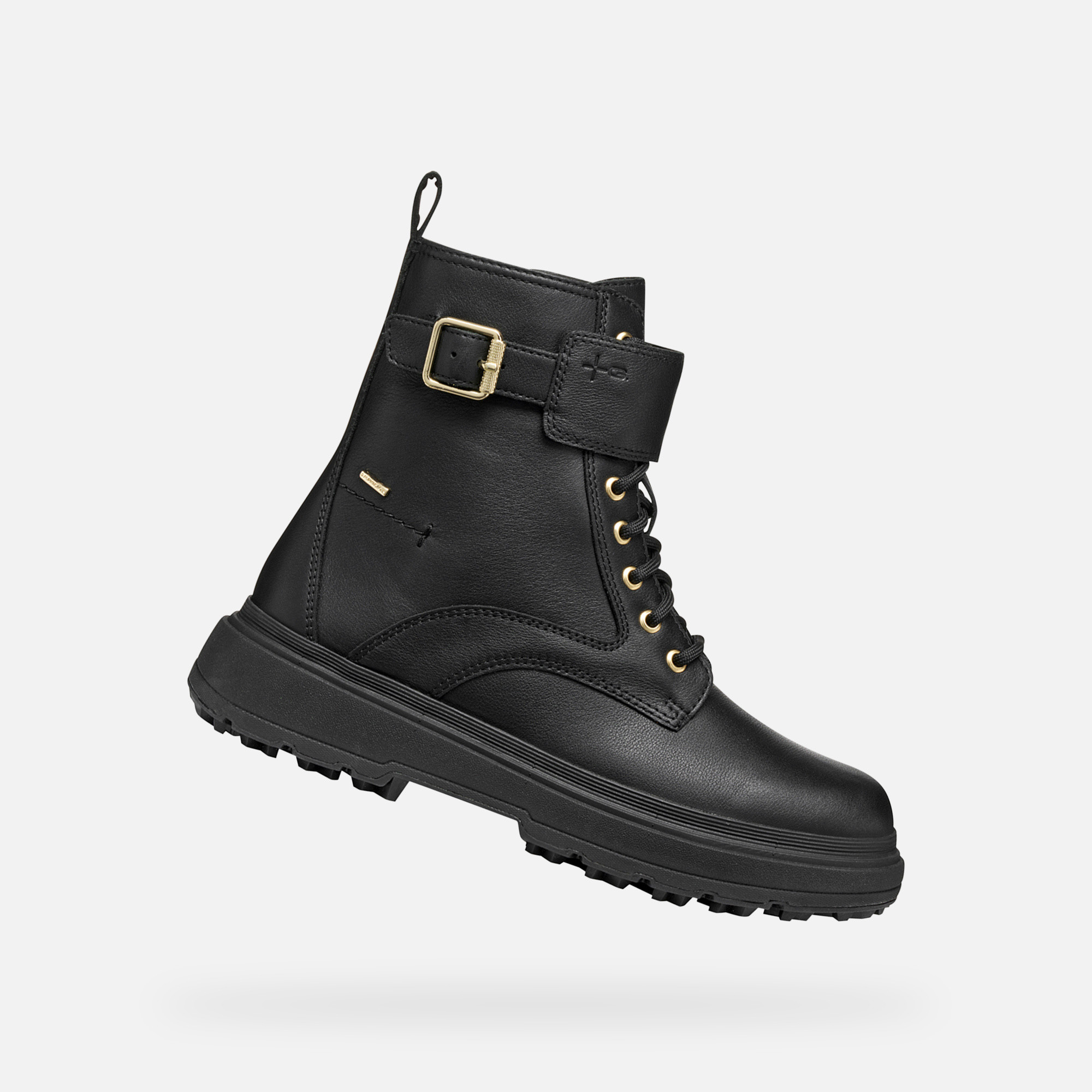 Black womens ankle boots Geox Lamidie + Grip ABX - Womens