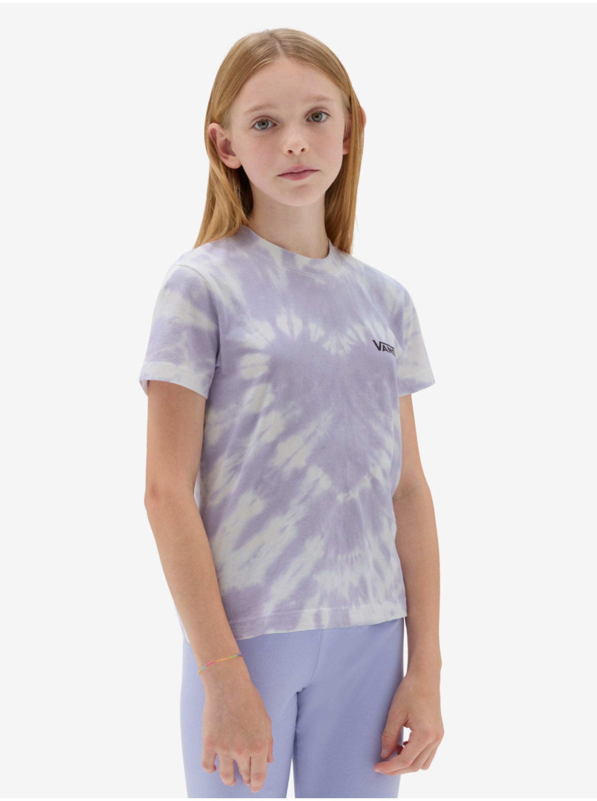 Levně Světle fialové holčičí batikované tričko VANS Abby - Holky
