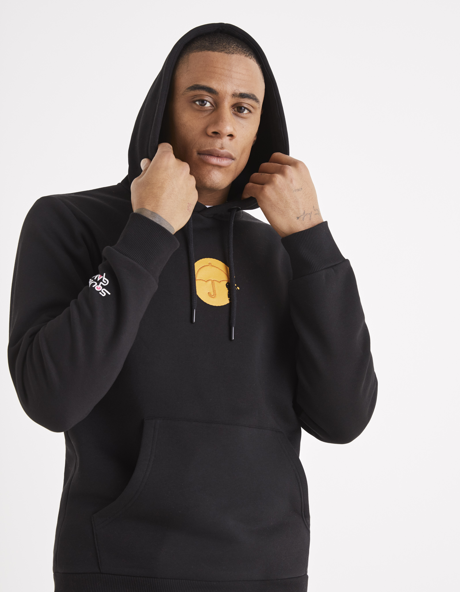 Pulovere cu gluga pentru barbati Celio - negru