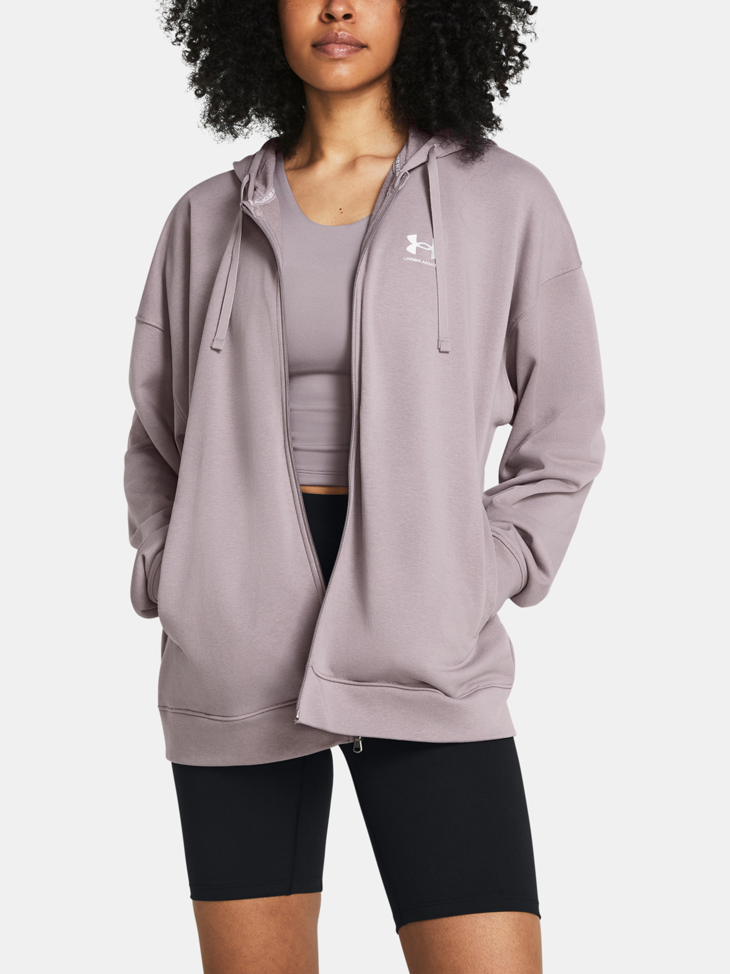 Under Armour Women&#039;s sweatshirt UA Rival Terry OS FZ Hooded - Women&#039;s