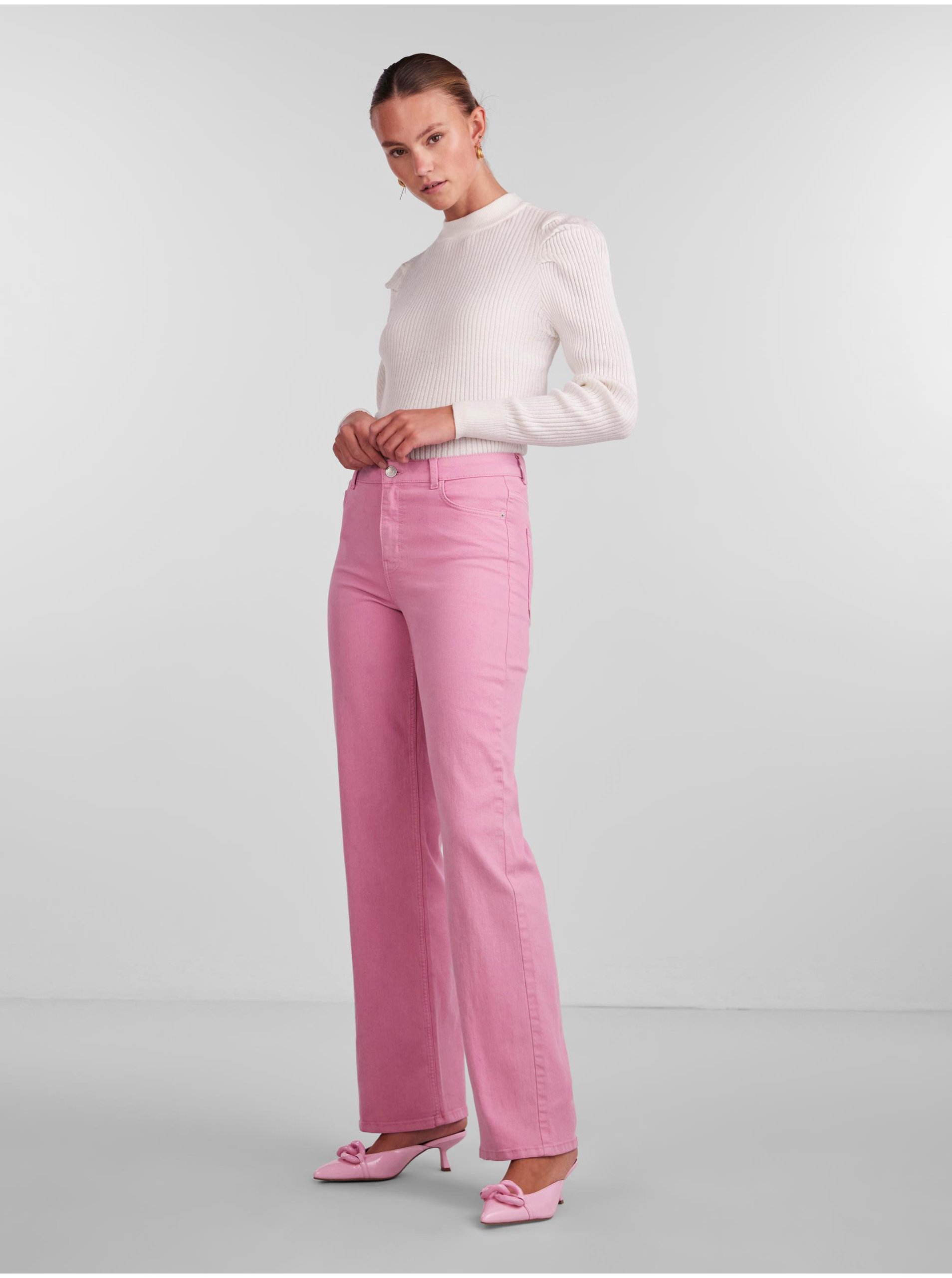 Flared, Bootcut pentru femei Pieces - roz