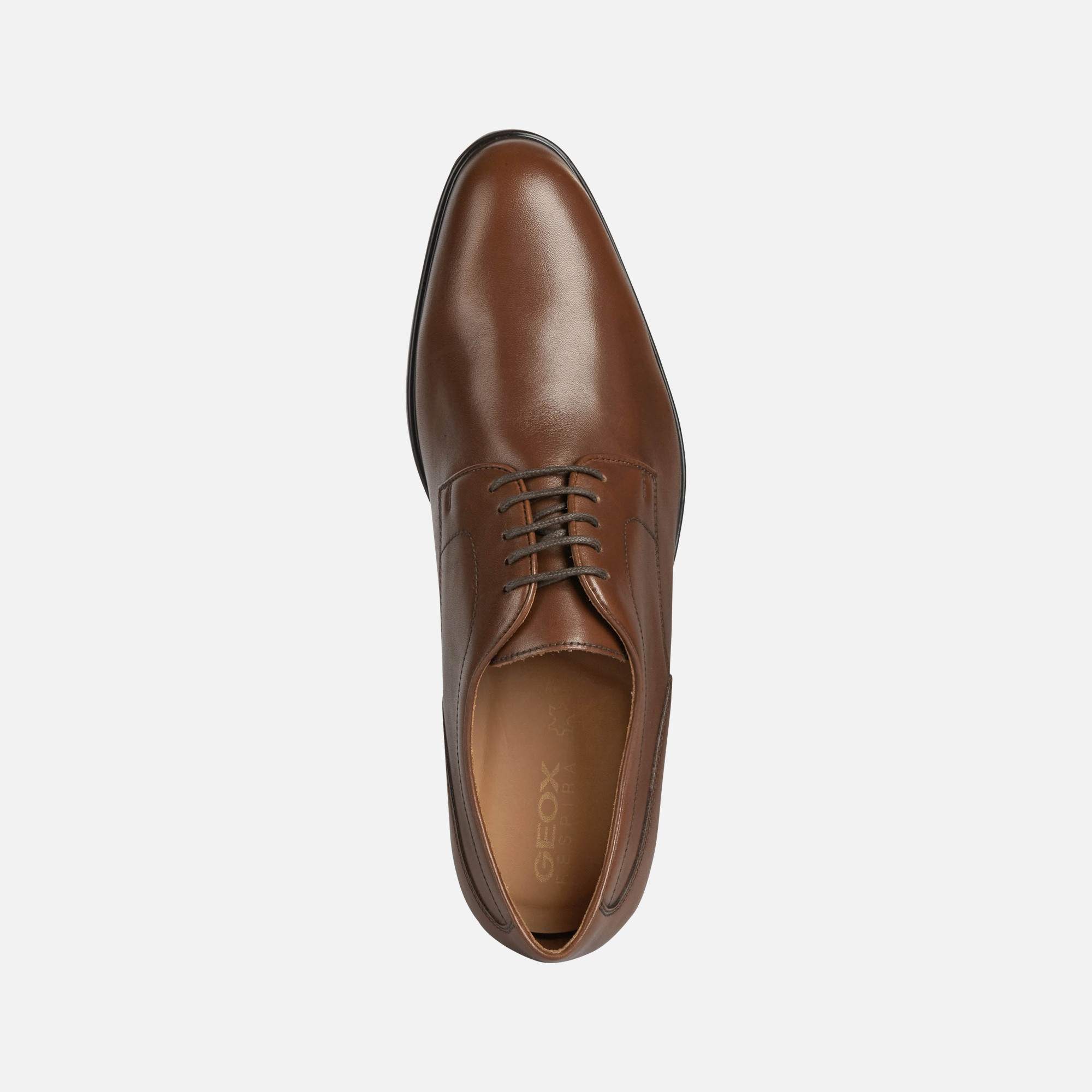 Brown men's formal shoes Geox Iacopo - Men's