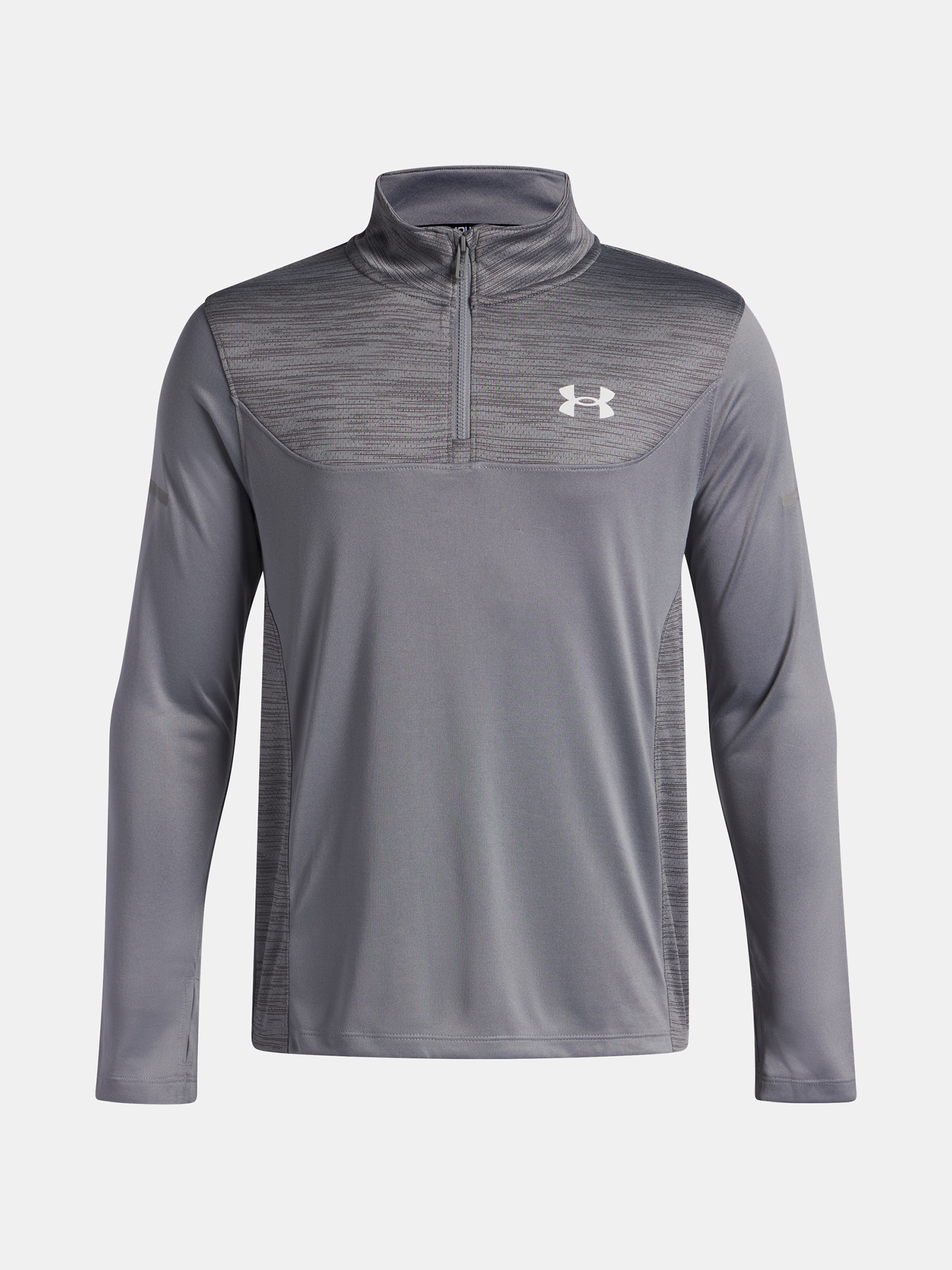 Boys T-shirt Under Armour UA Tech Utility 1/4 Zip-GRY - Boys
