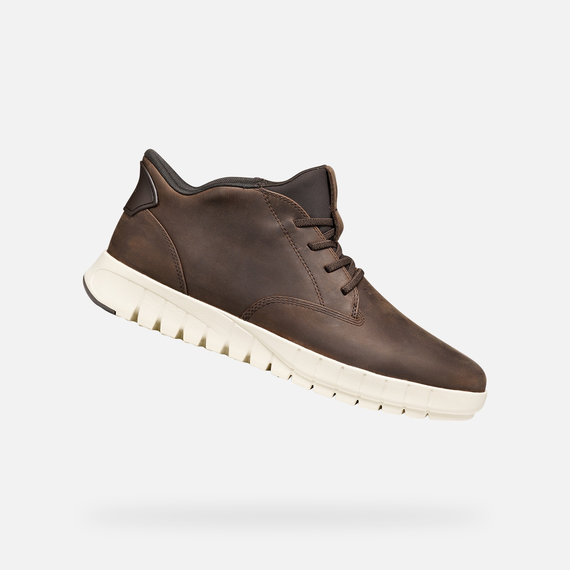 Dark Brown Men's Ankle Boots Geox Flextride Plus - Mens