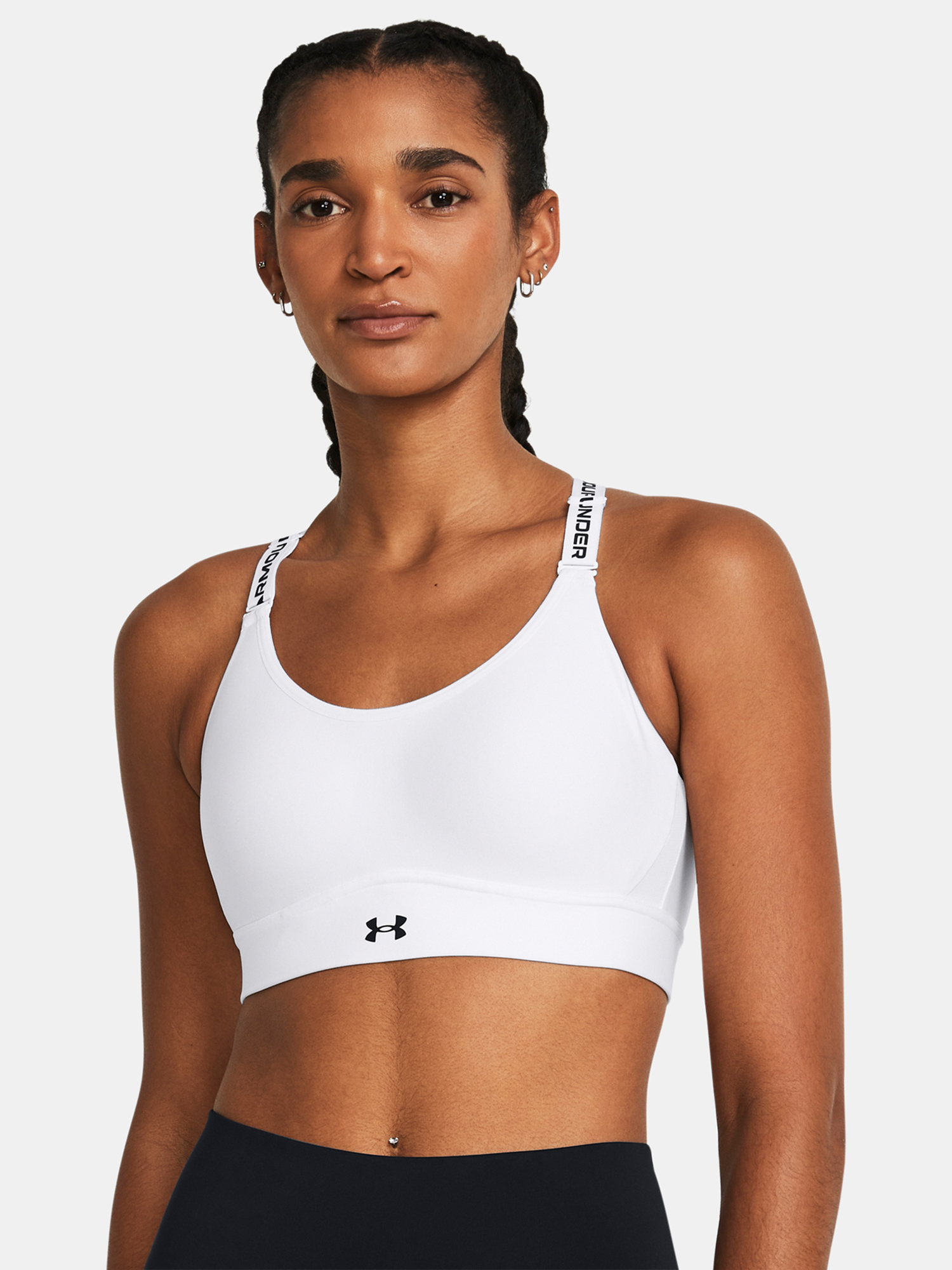 Women's bra Under Armour UA Infinity Mid 2.0 Bra-WHT - Women's