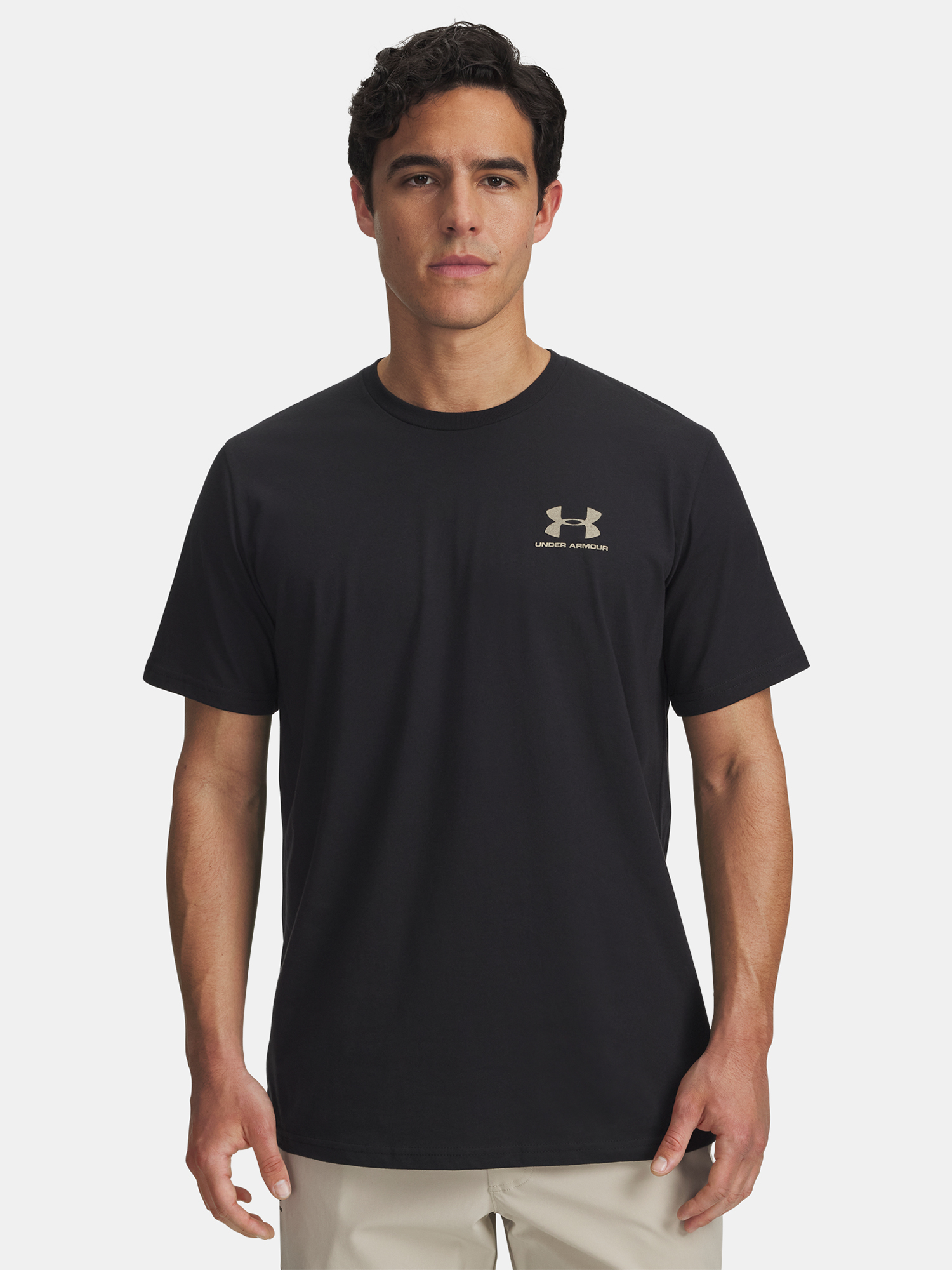 Mens T-shirt Under Armour UA M SPORTSTYLE LC SS-BLK - Mens