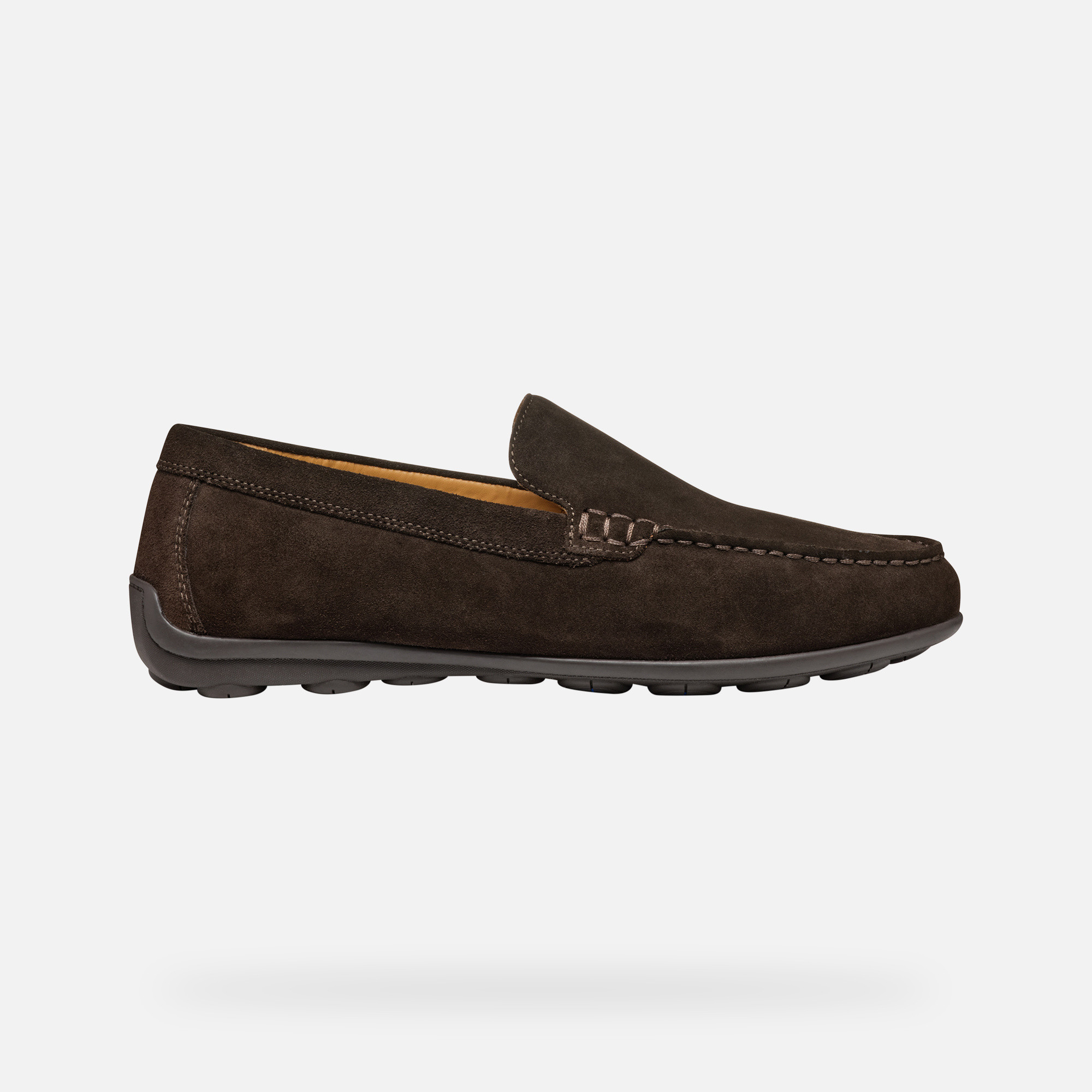 Dark brown men&#039;s moccasins Geox Spherica EC16 - Men&#039;s