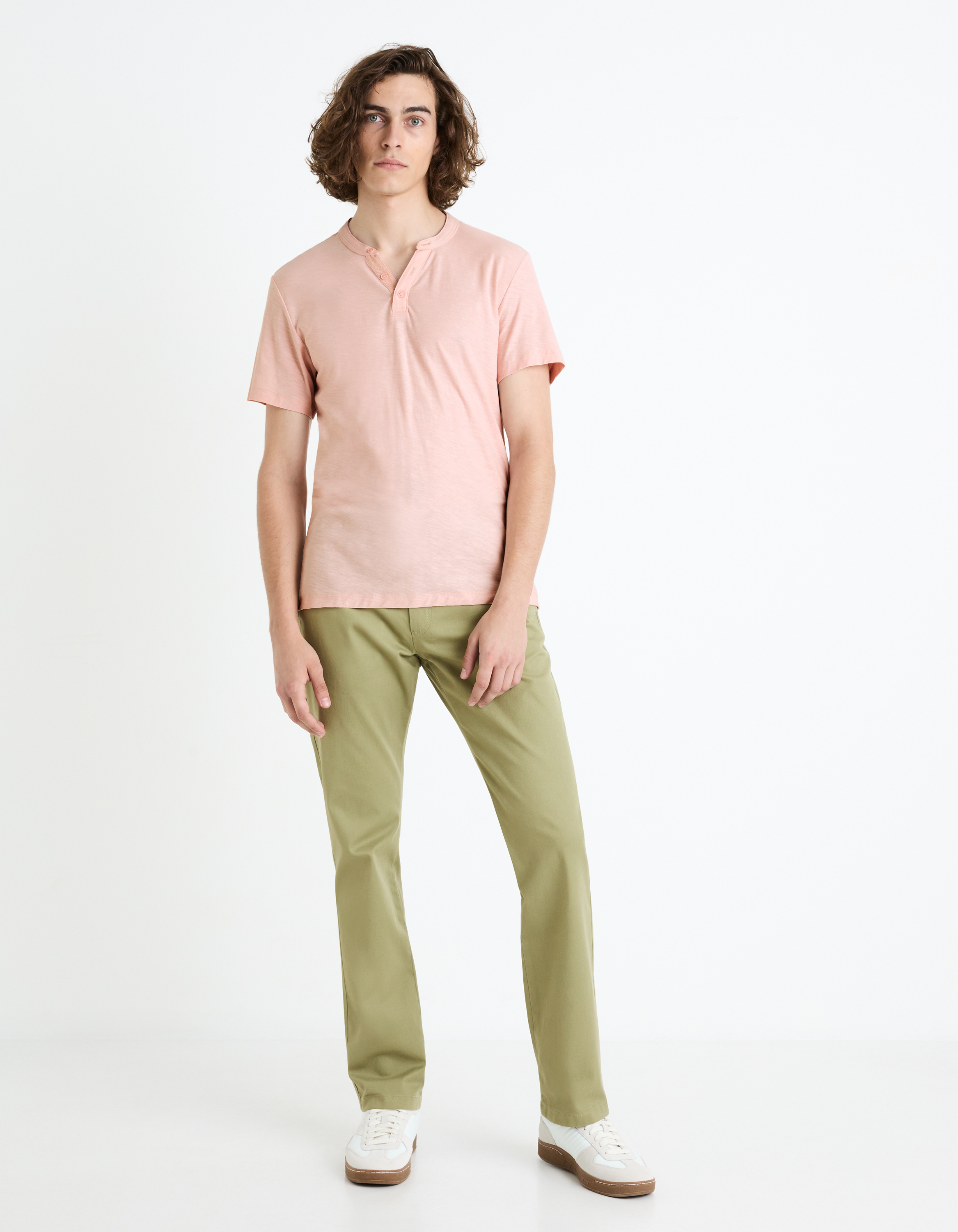 Pantaloni chino pentru barbati Celio - verde deschis