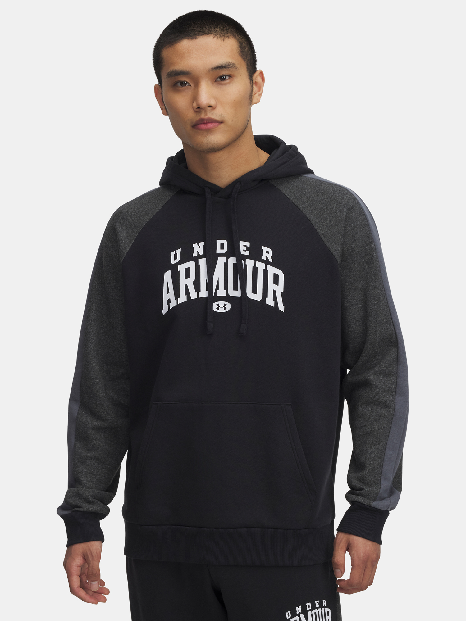 Men&#039;s sweatshirt Under Armour UA Rival Flc CB Hood-BLK - Men&#039;s