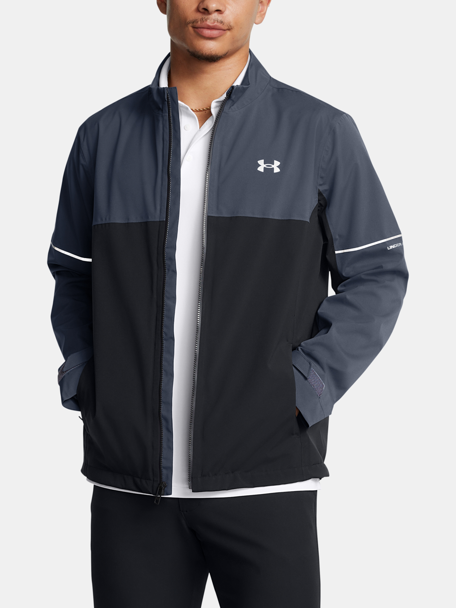 Men&#039;s Under Armour DRIVE RAIN JACKET-GRY - Men&#039;s