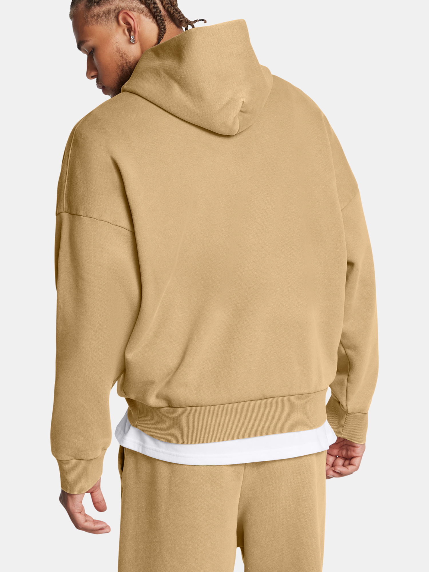 Men's sweatshirt Under Armour UA Icon HWT Flc Wash OS Hood-BRN - Men's