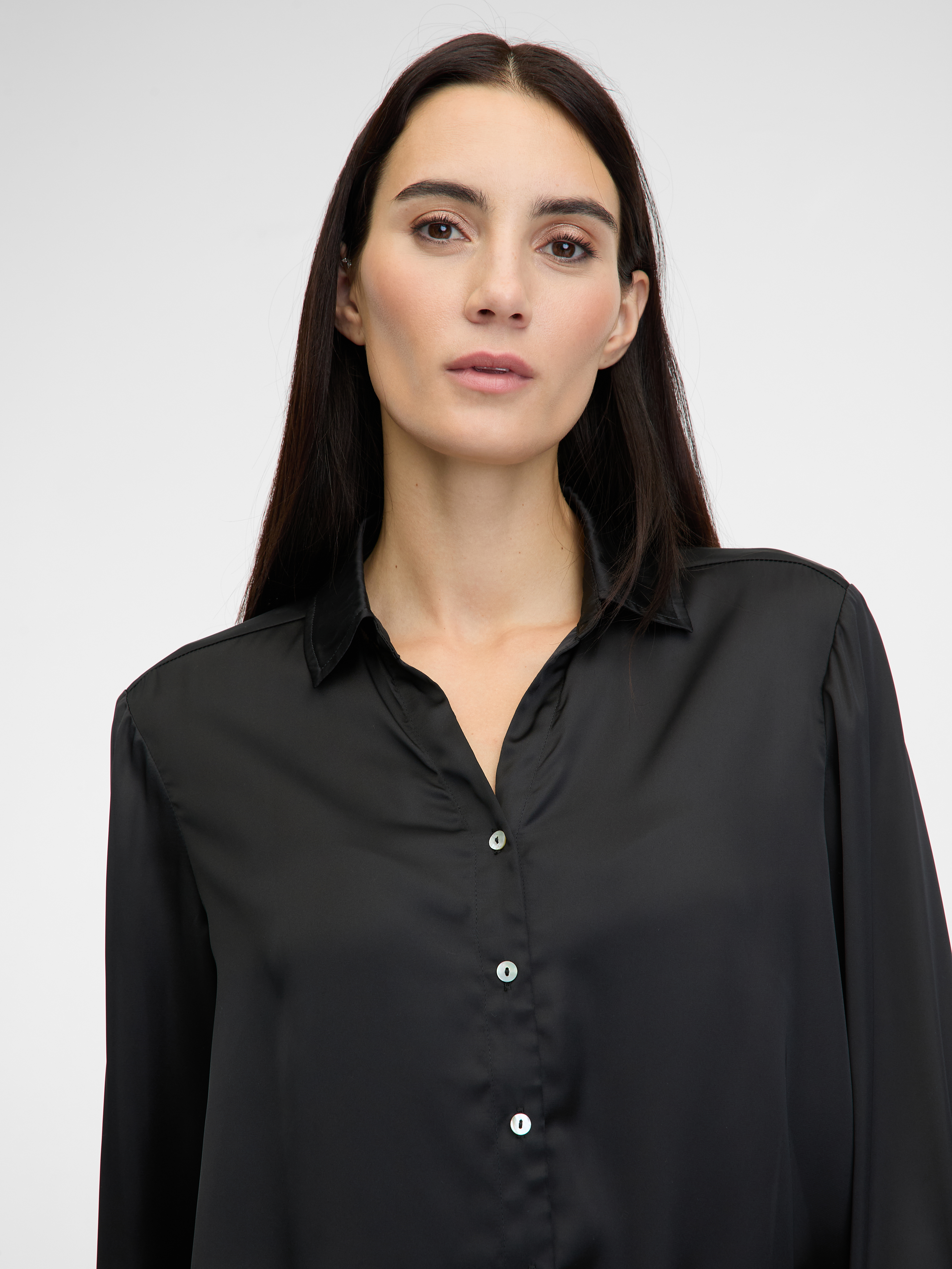 Black women's shirt with collar ORSAY - Women's