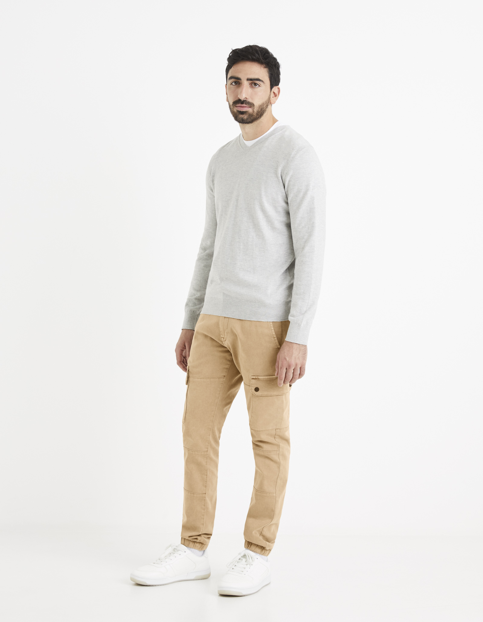 Pulovere pentru barbati Celio - gri deschis