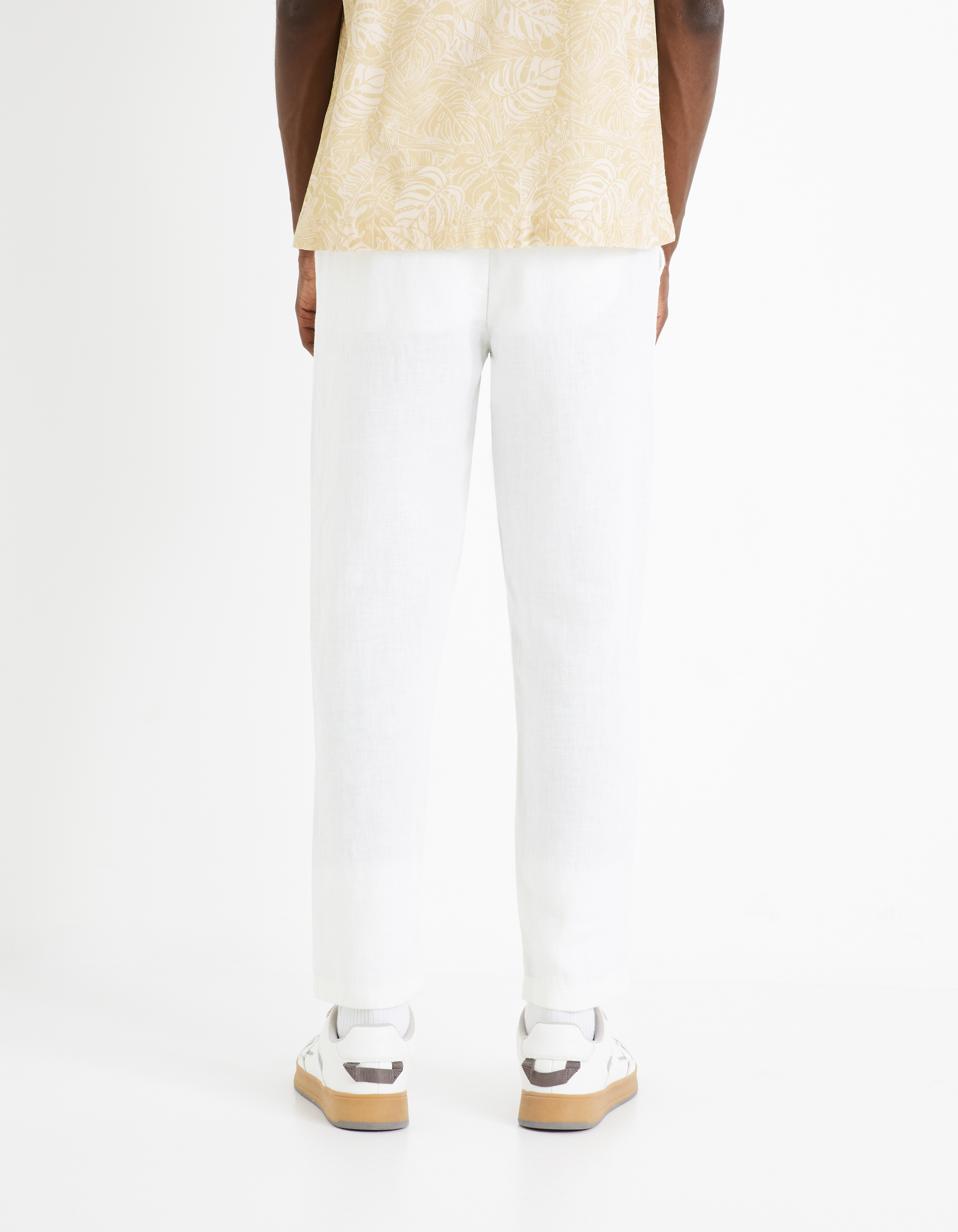 Pantaloni casual pentru barbati Celio - alb
