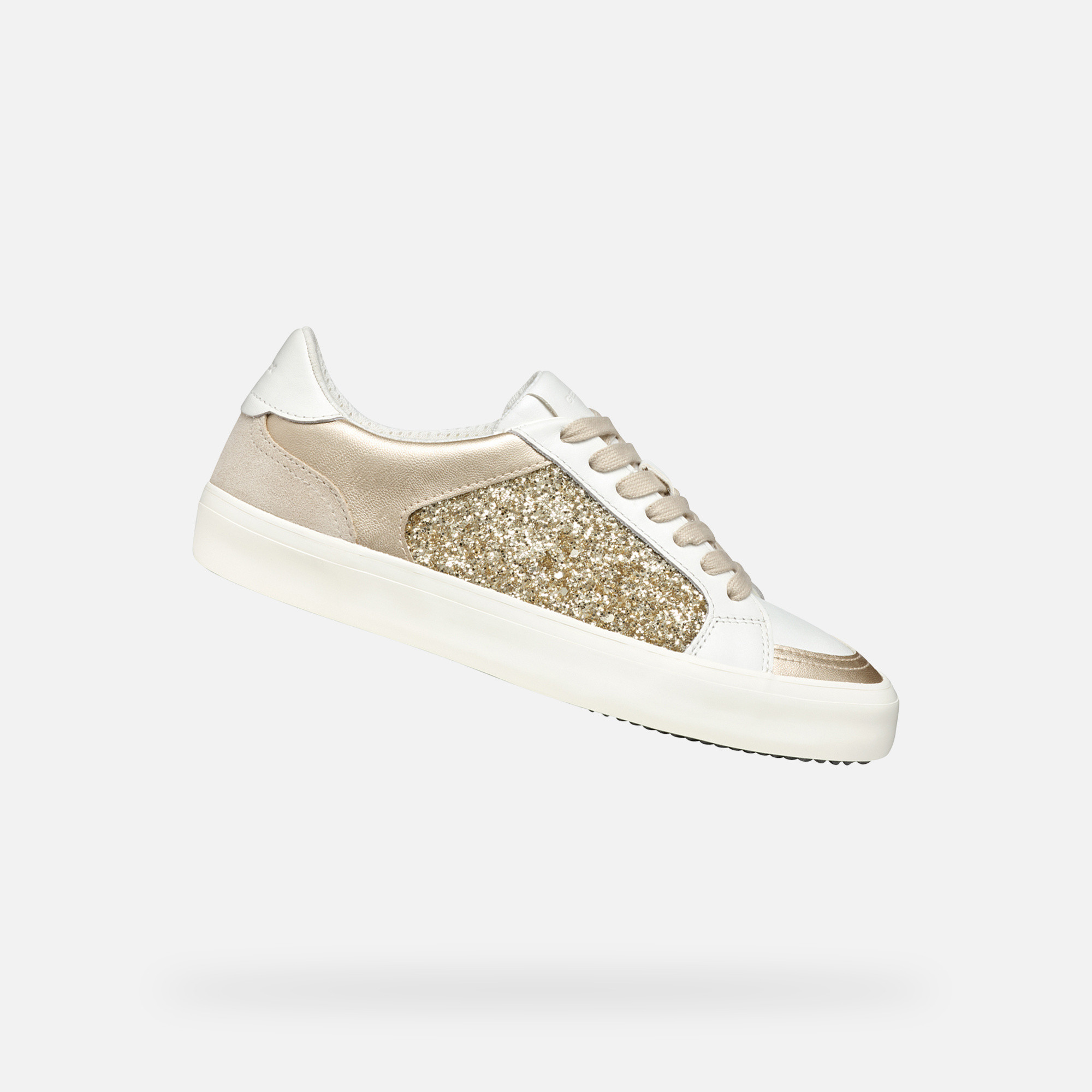 White womens sneakers Geox Emmeleny - Womens