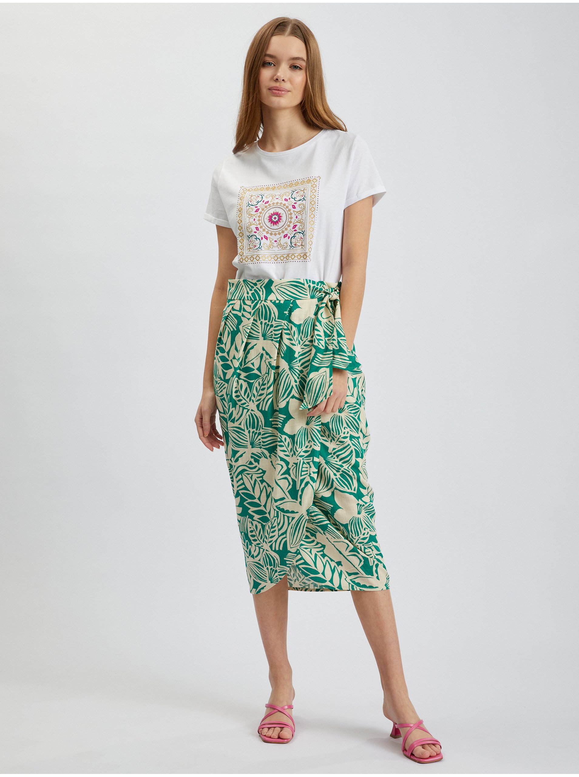 Marimi curvy pentru femei ORSAY - verde, crem