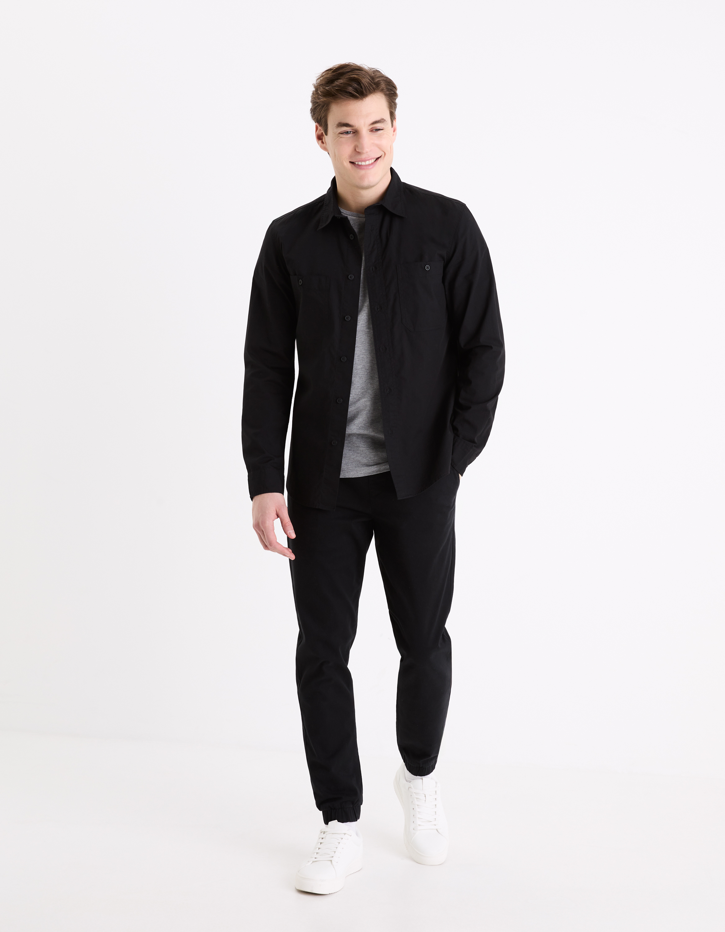 Camasi casual pentru barbati Celio - negru