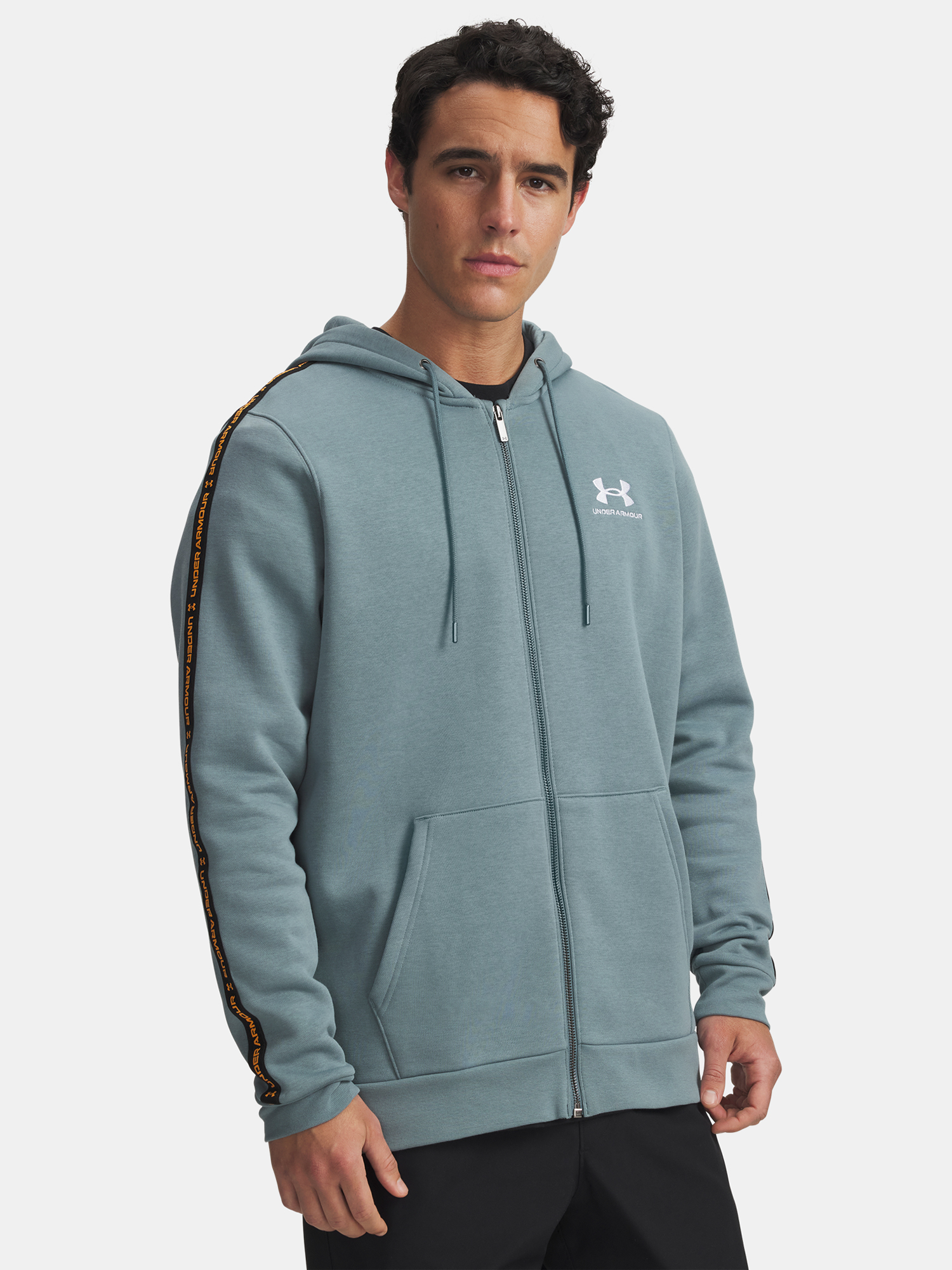 Men&#039;s Under Armour UA Icon Fleece FZ Taping-BLU - Men&#039;s Sweatshirt