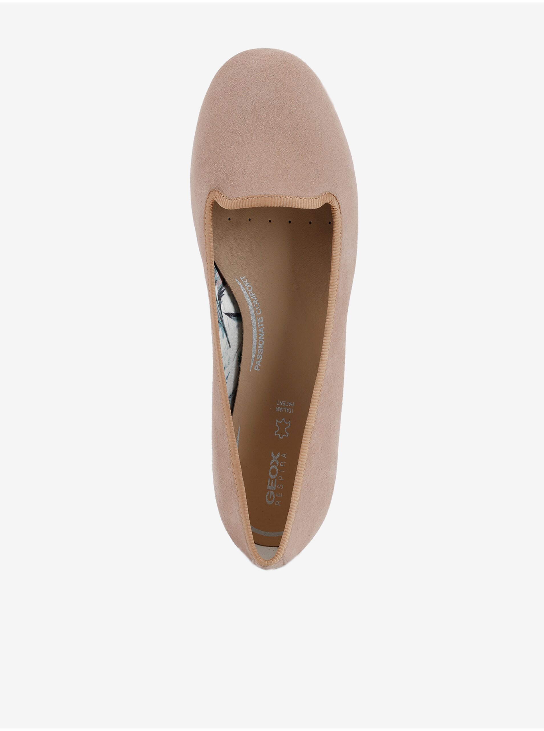 Balerini, mocasini pentru femei Geox - bej