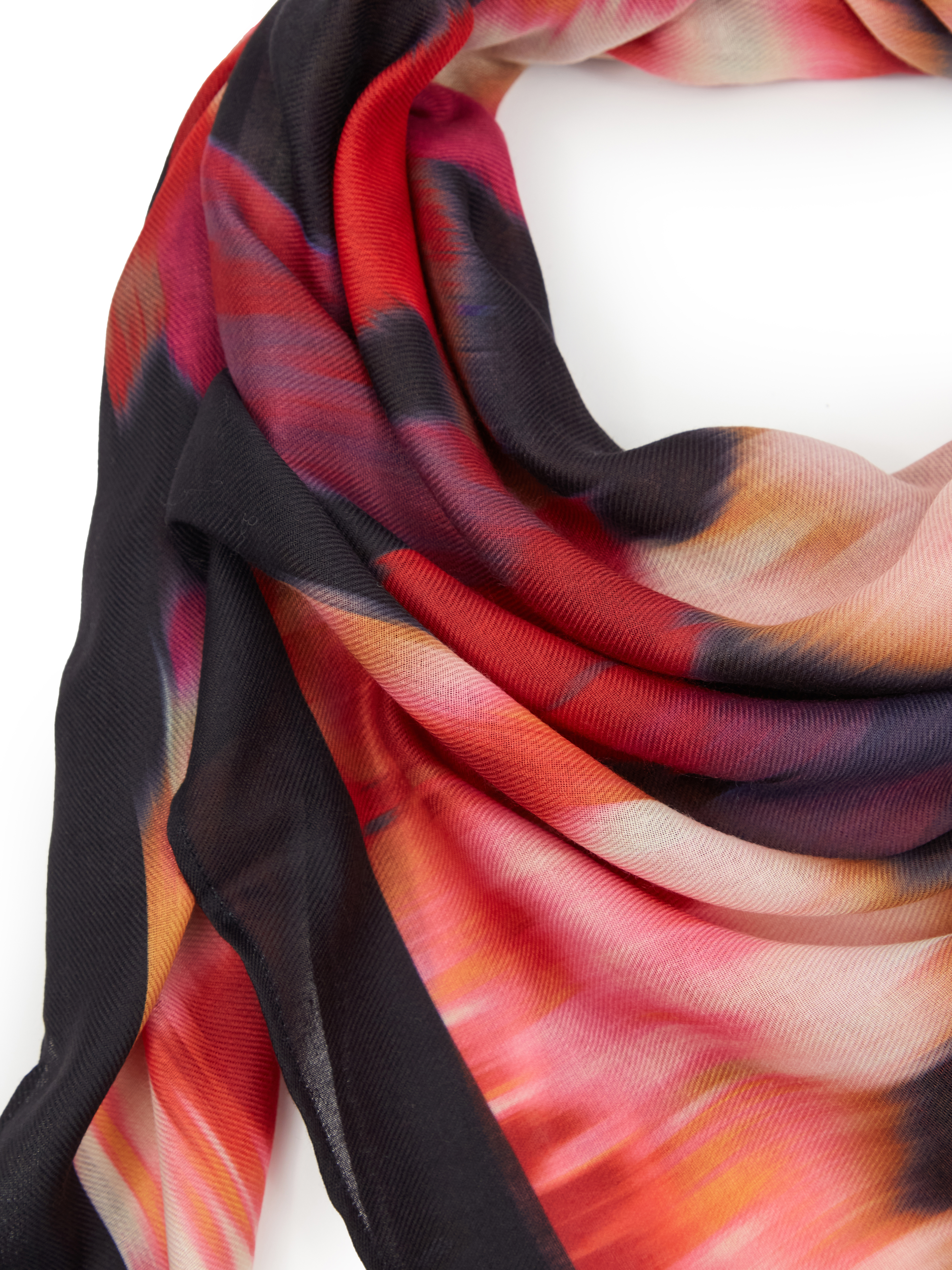 Red women&#039;s patterned scarf ORSAY - Women&#039;s